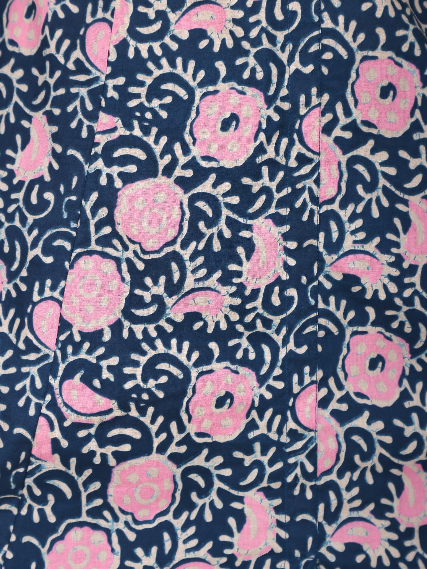 Soft Cotton Floral High Low Blue Kurta