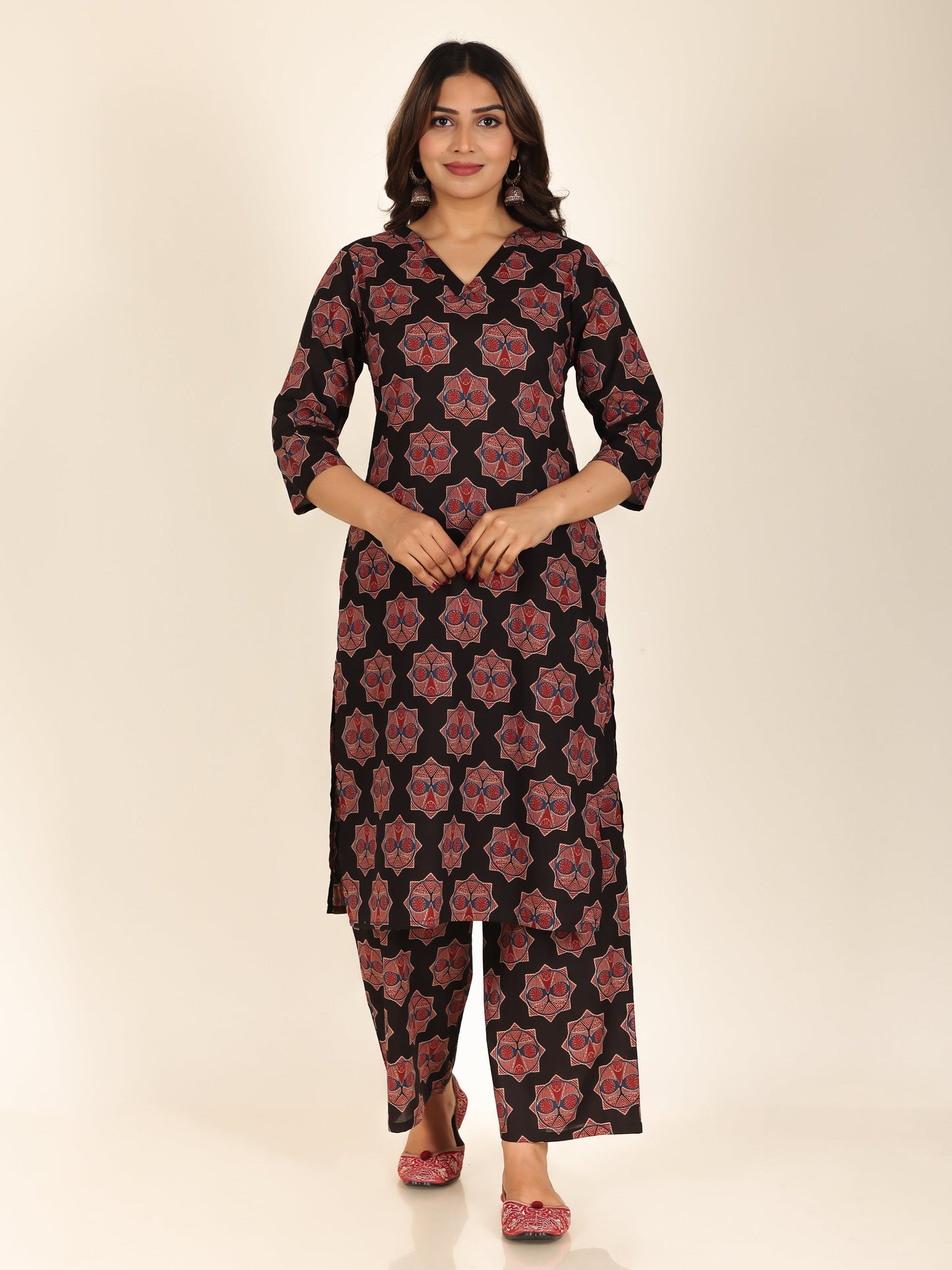 Soft Cotton Ajrakh Kurta