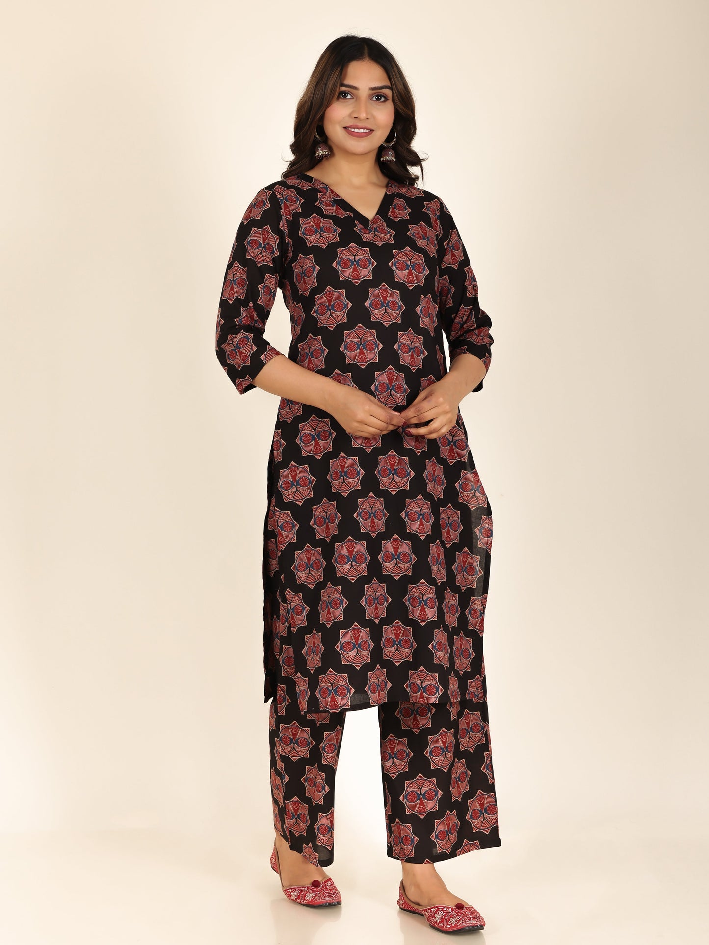 Soft Cotton Ajrakh Kurta