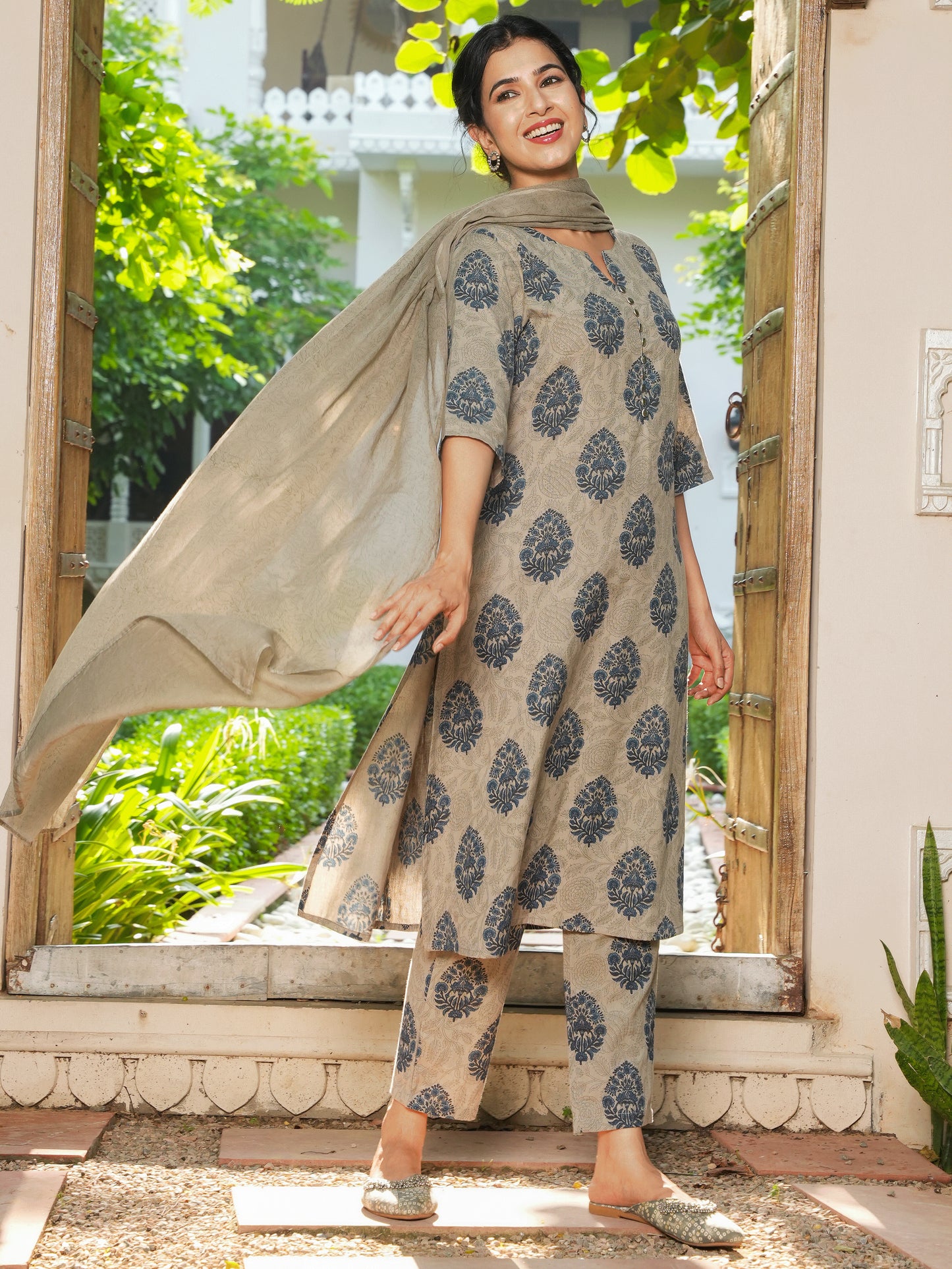 Voile Cotton Floral Dupatta