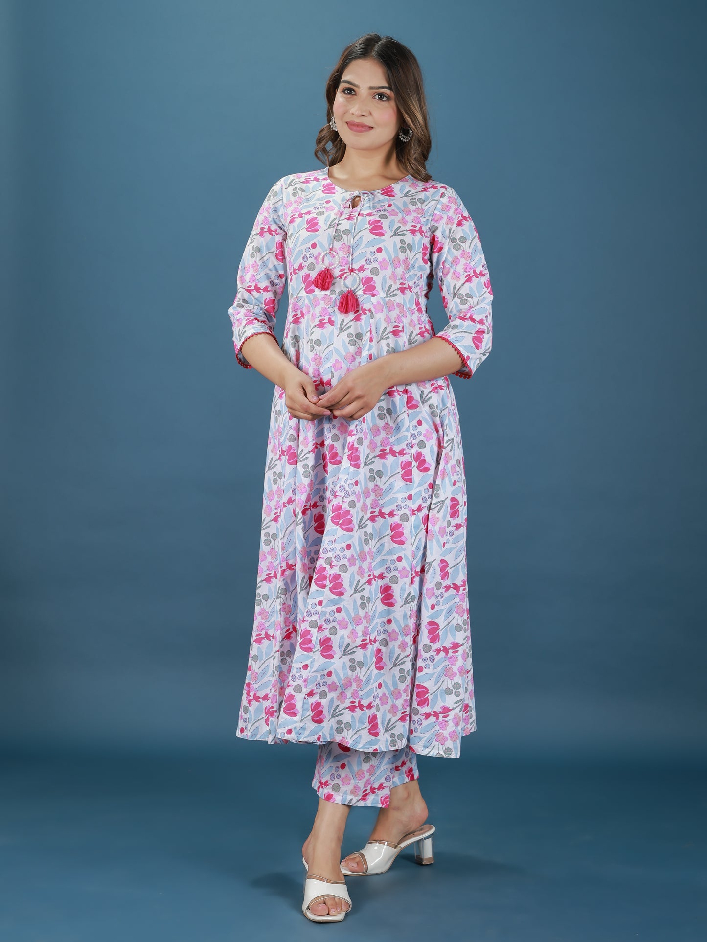 Soft Cotton Floral Kurta