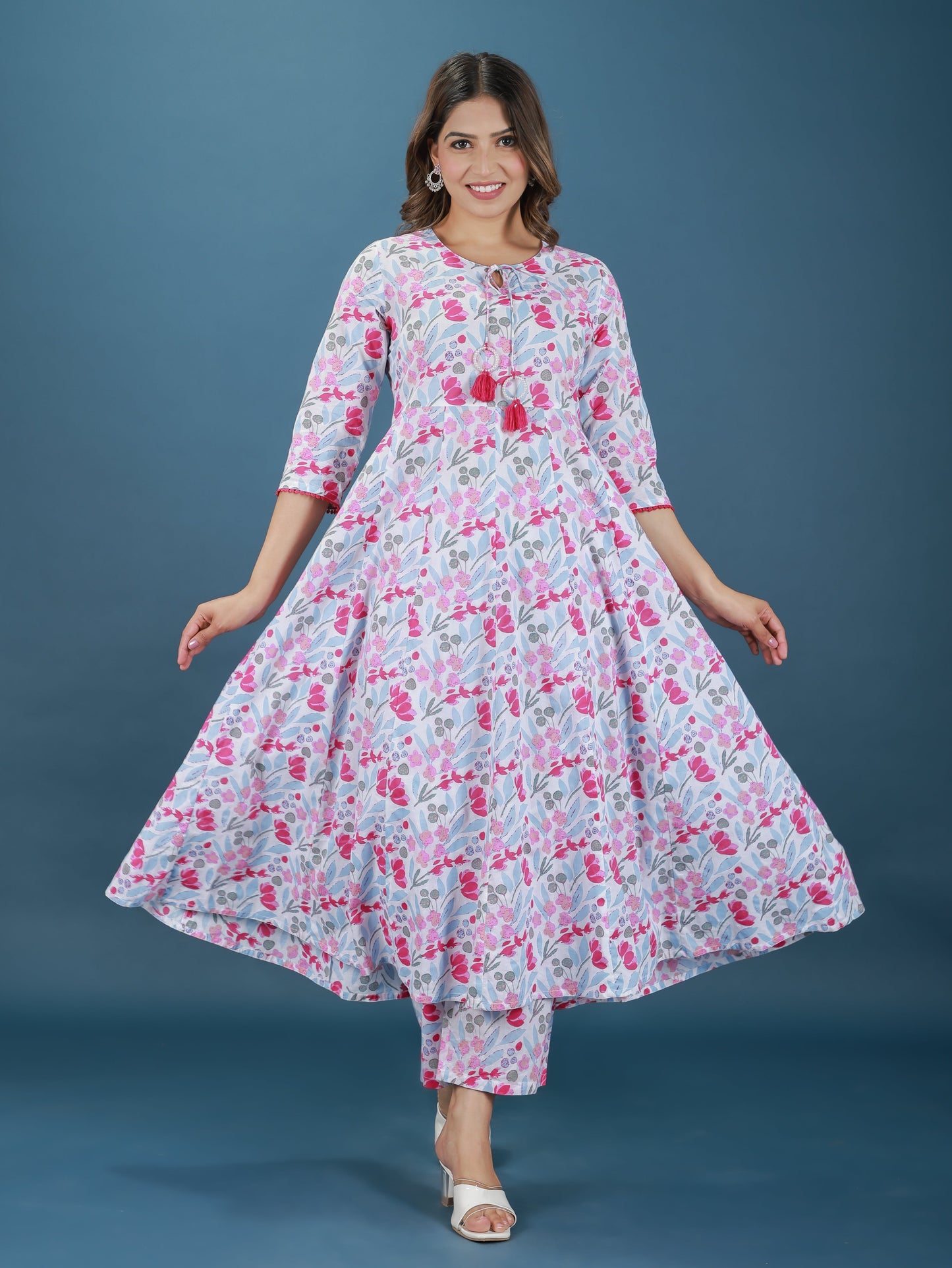 Soft Cotton Floral Kurta