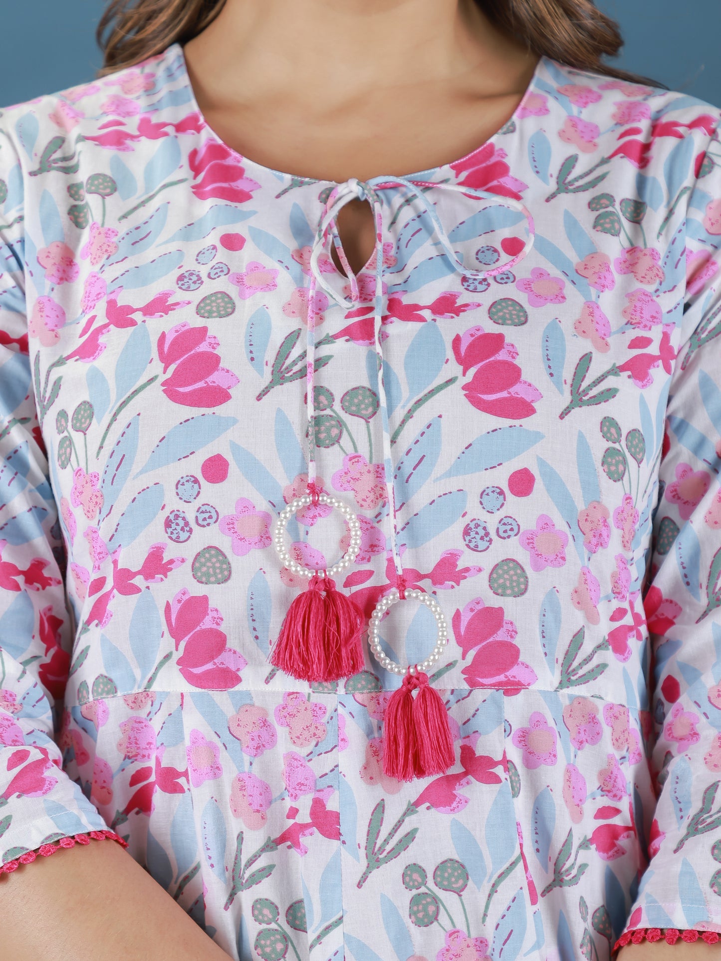 Soft Cotton Floral Kurta