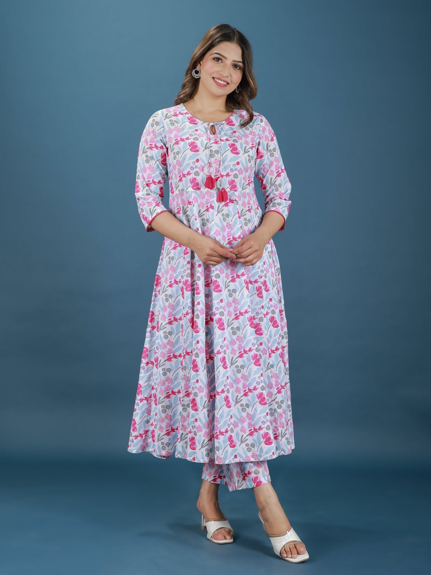 Soft Cotton Floral Kurta