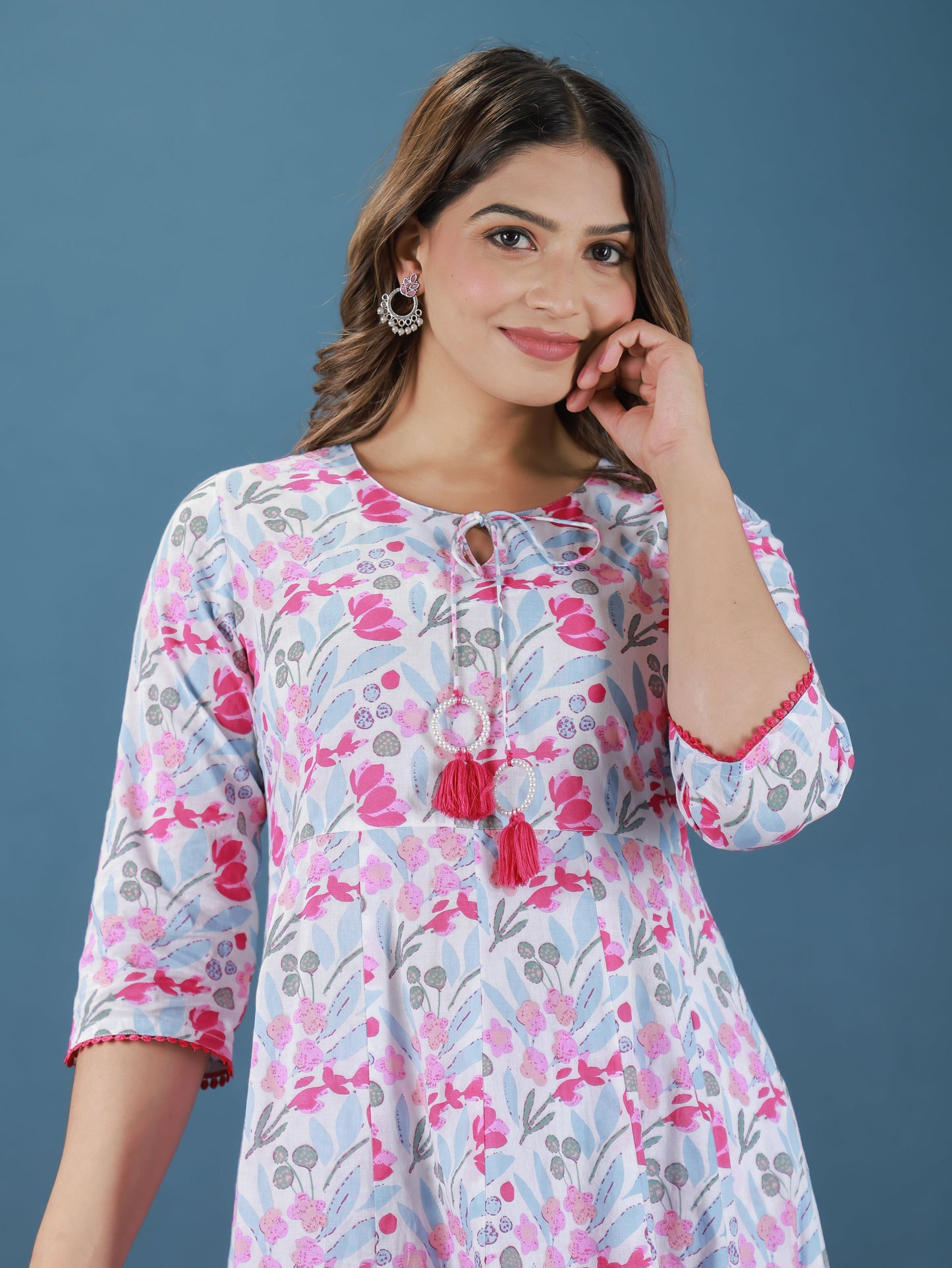 Soft Cotton Floral Kurta