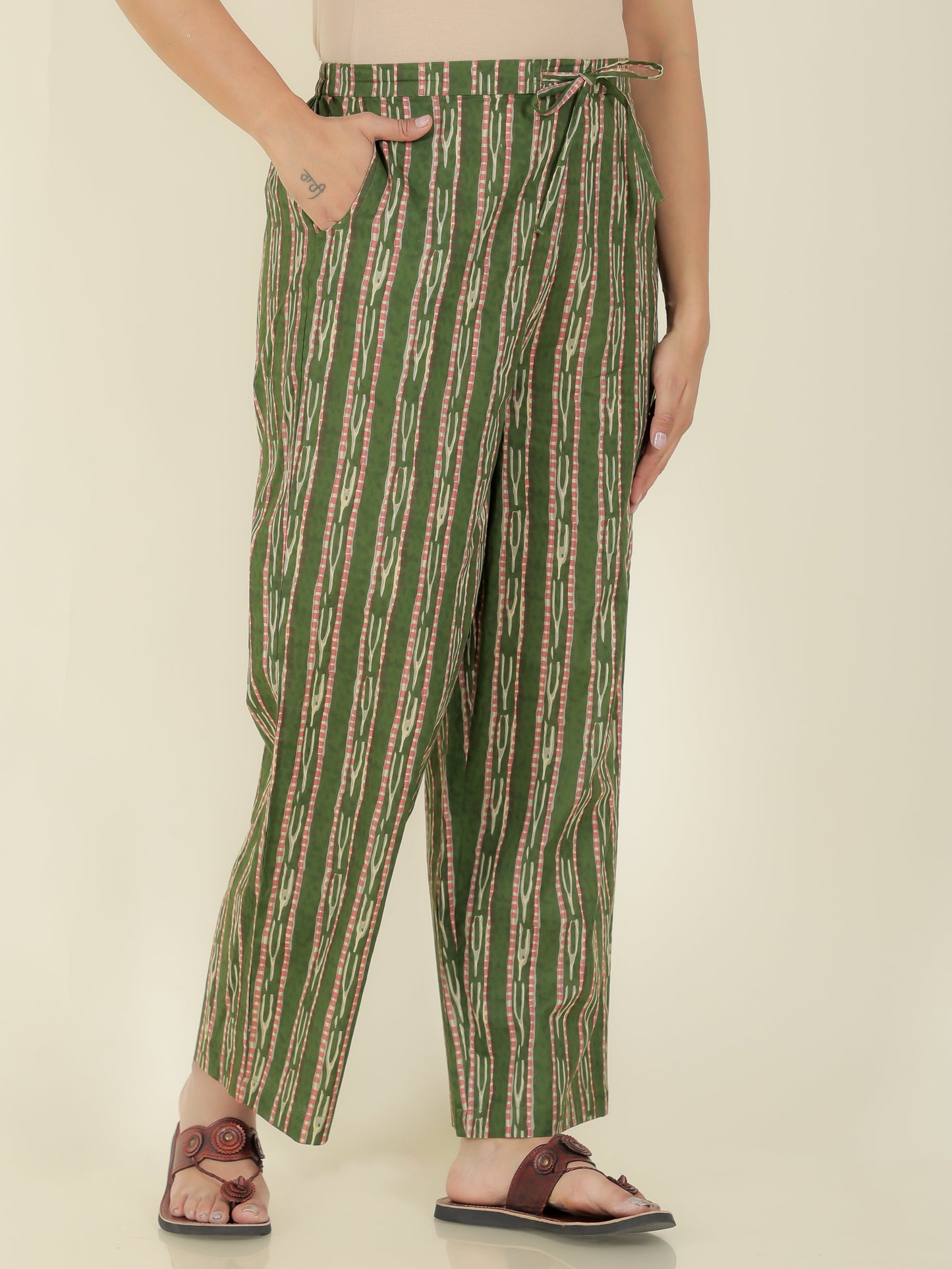 Soft Cotton Striped Pant