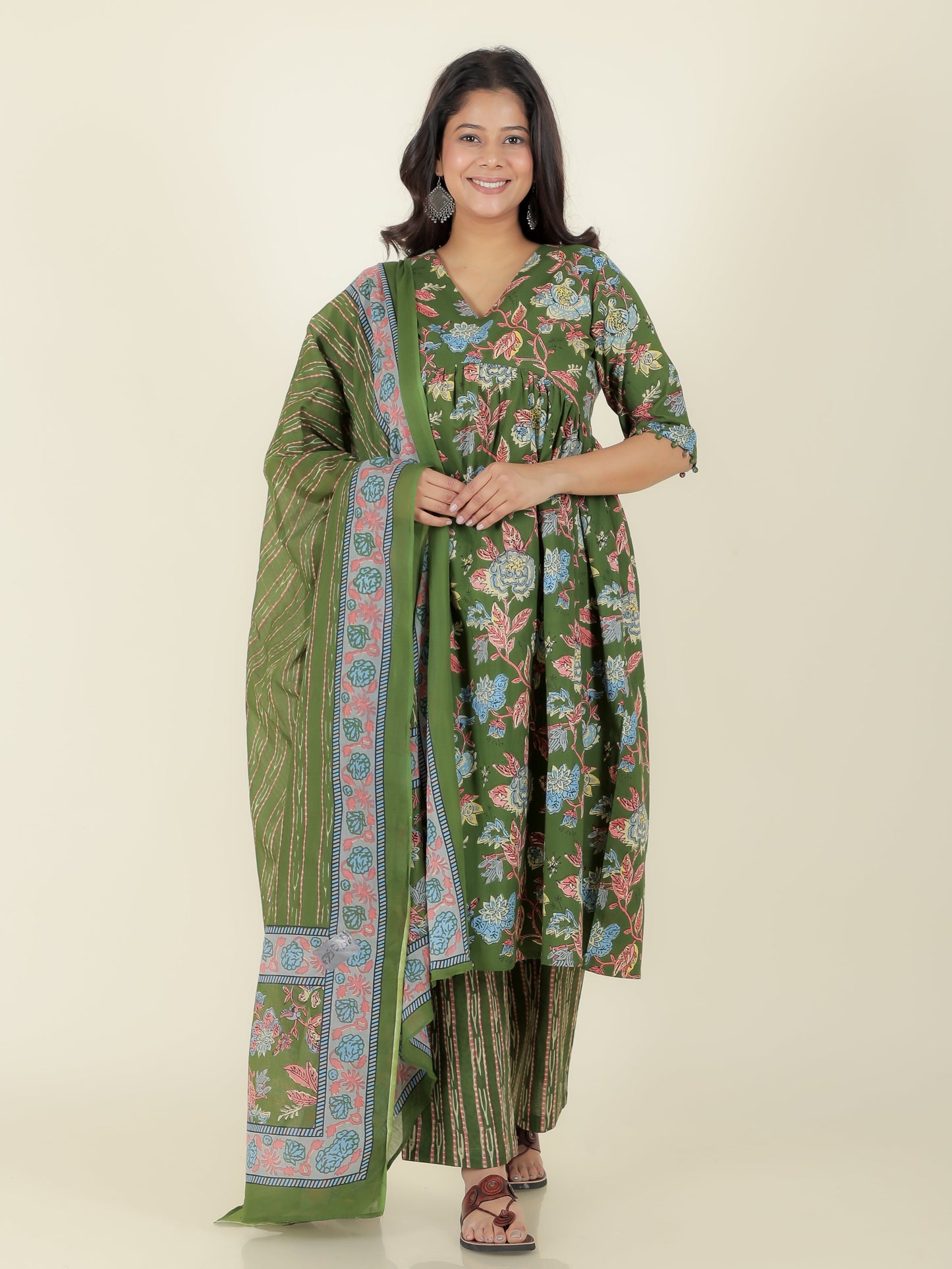 Soft Cotton Floral Kurta