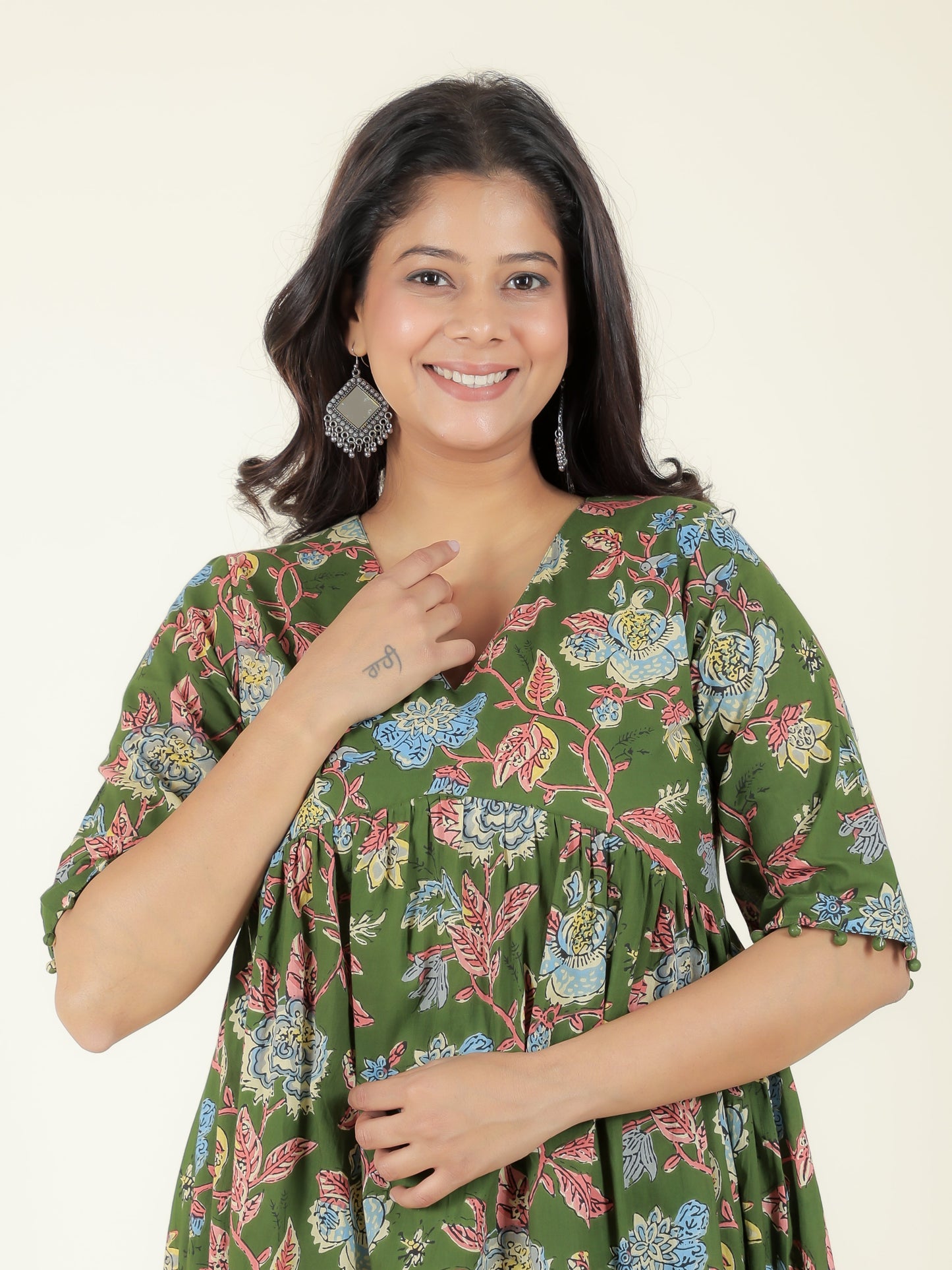 Soft Cotton Floral Kurta