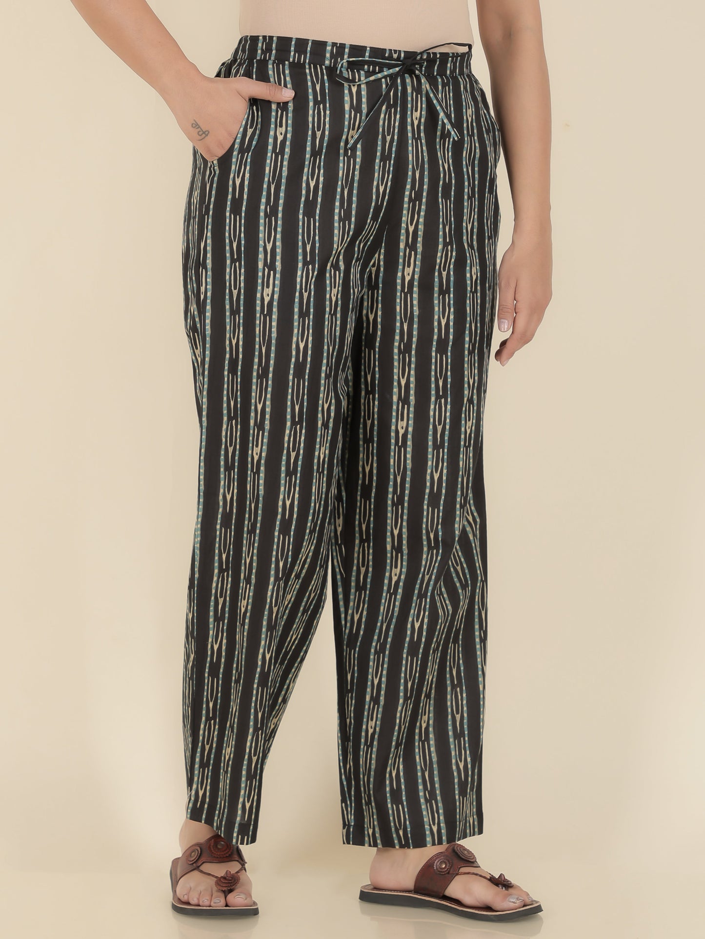 Soft Cotton Striped Pant