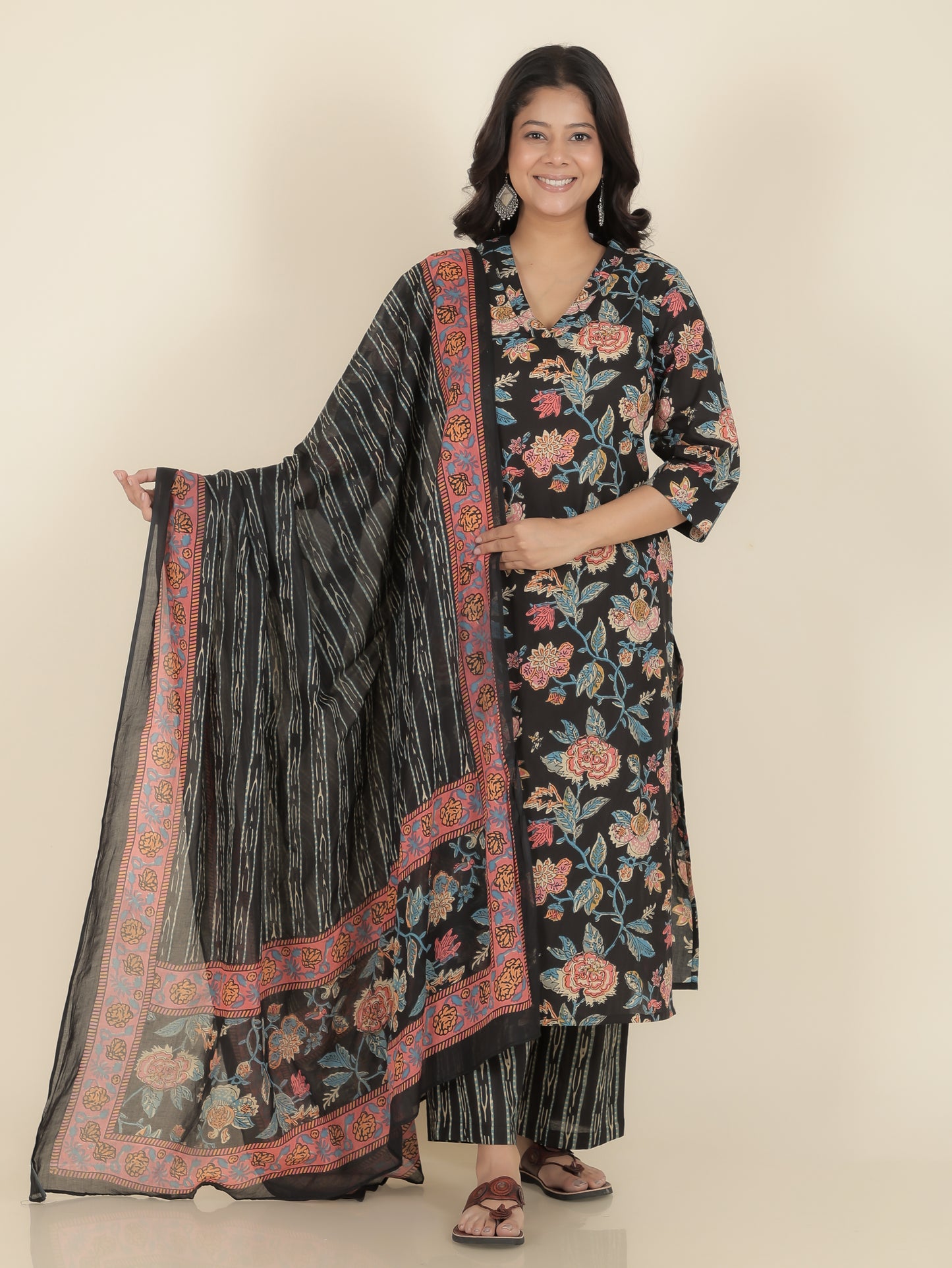 Soft Cotton Floral Kurta