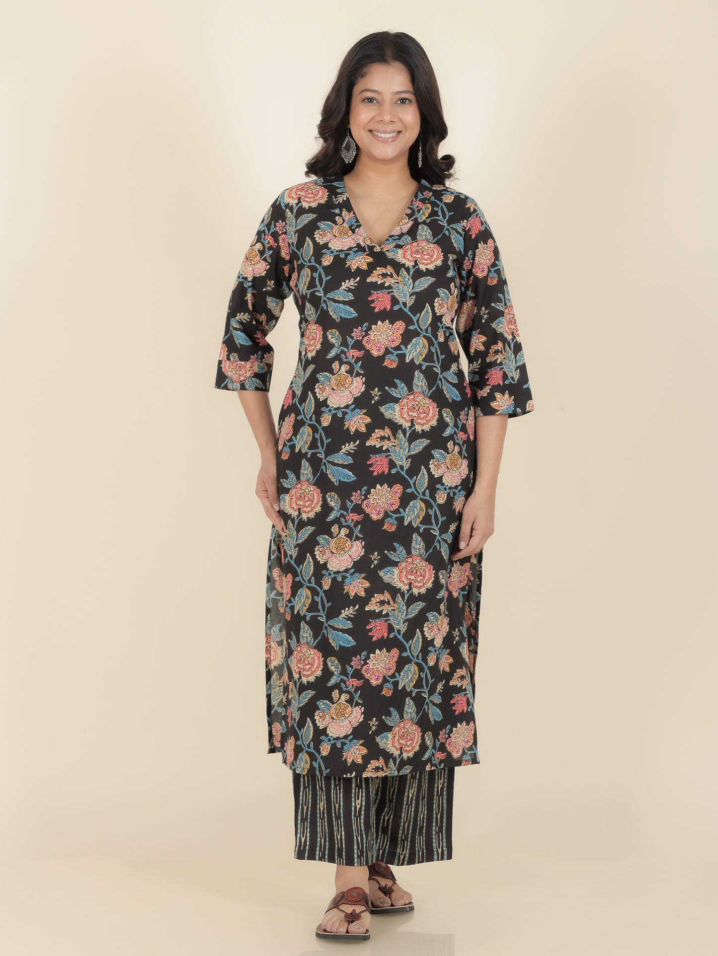 Soft Cotton Floral Kurta