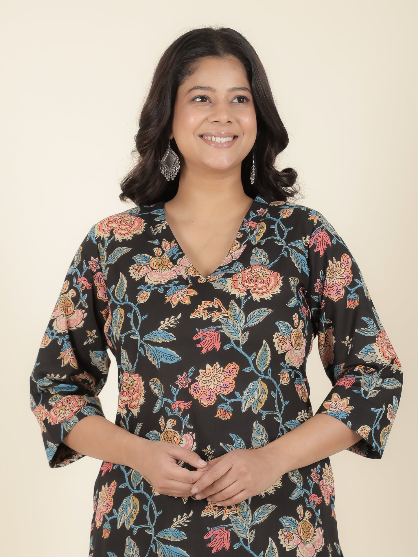 Soft Cotton Floral Kurta