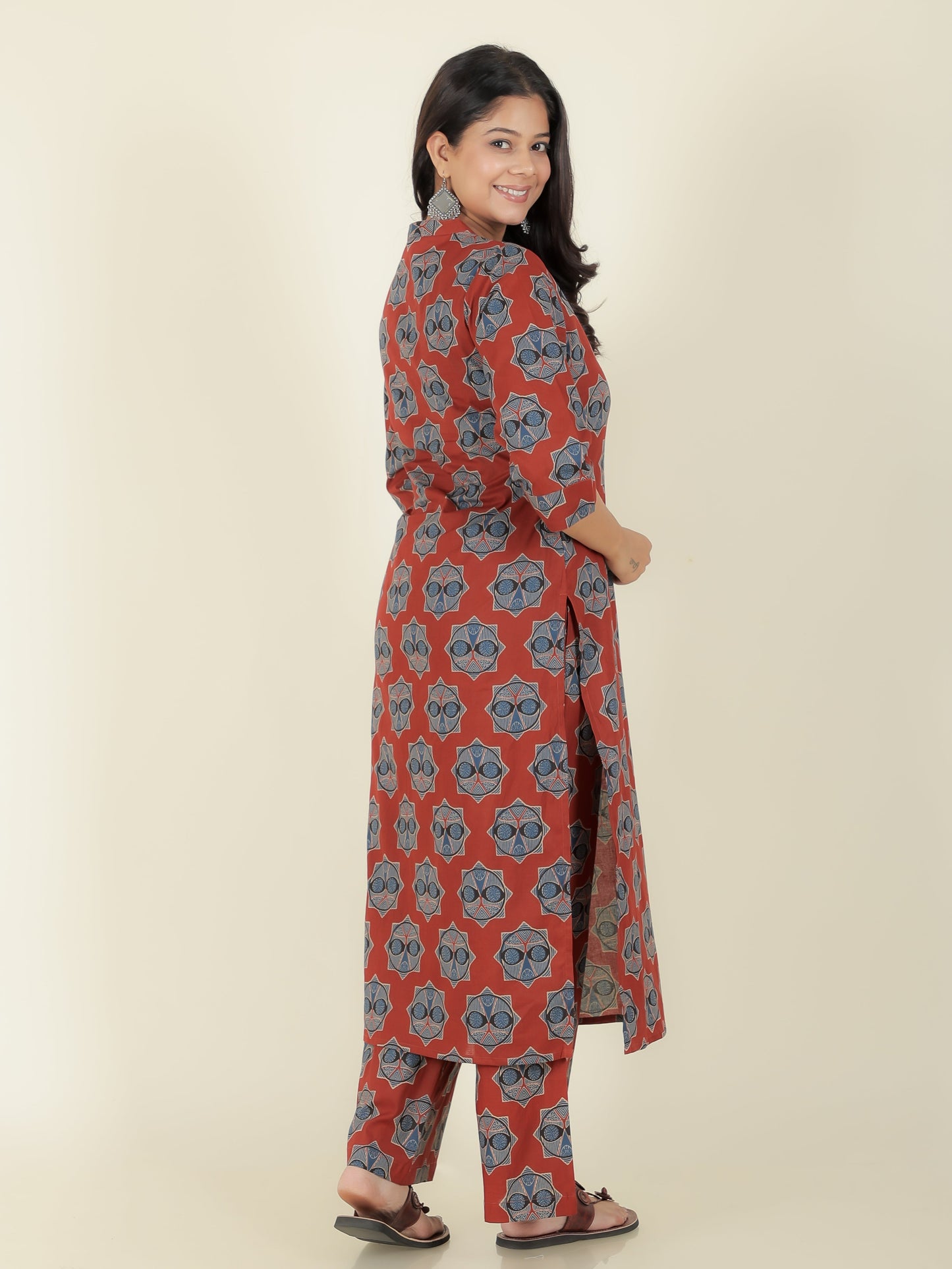 Soft Cotton Ajrakh Kurta