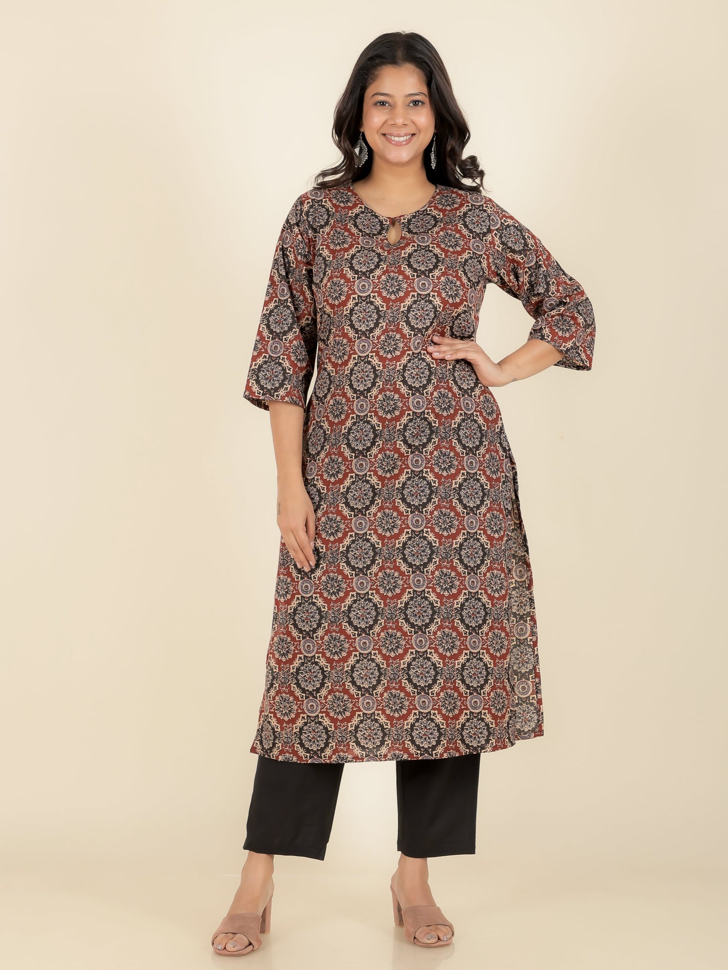 Soft Cotton Ajrakh Kurta