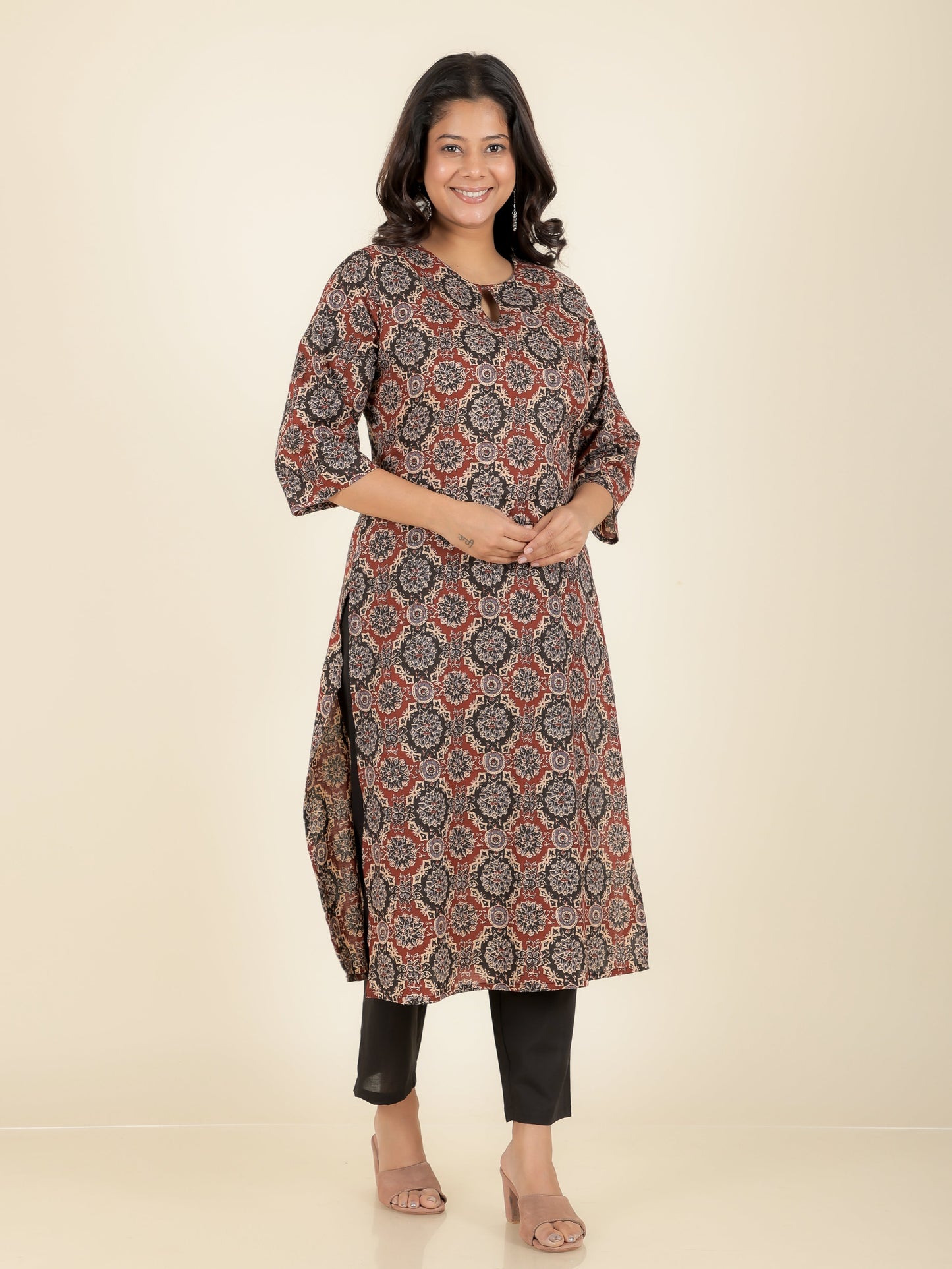 Soft Cotton Ajrakh Kurta