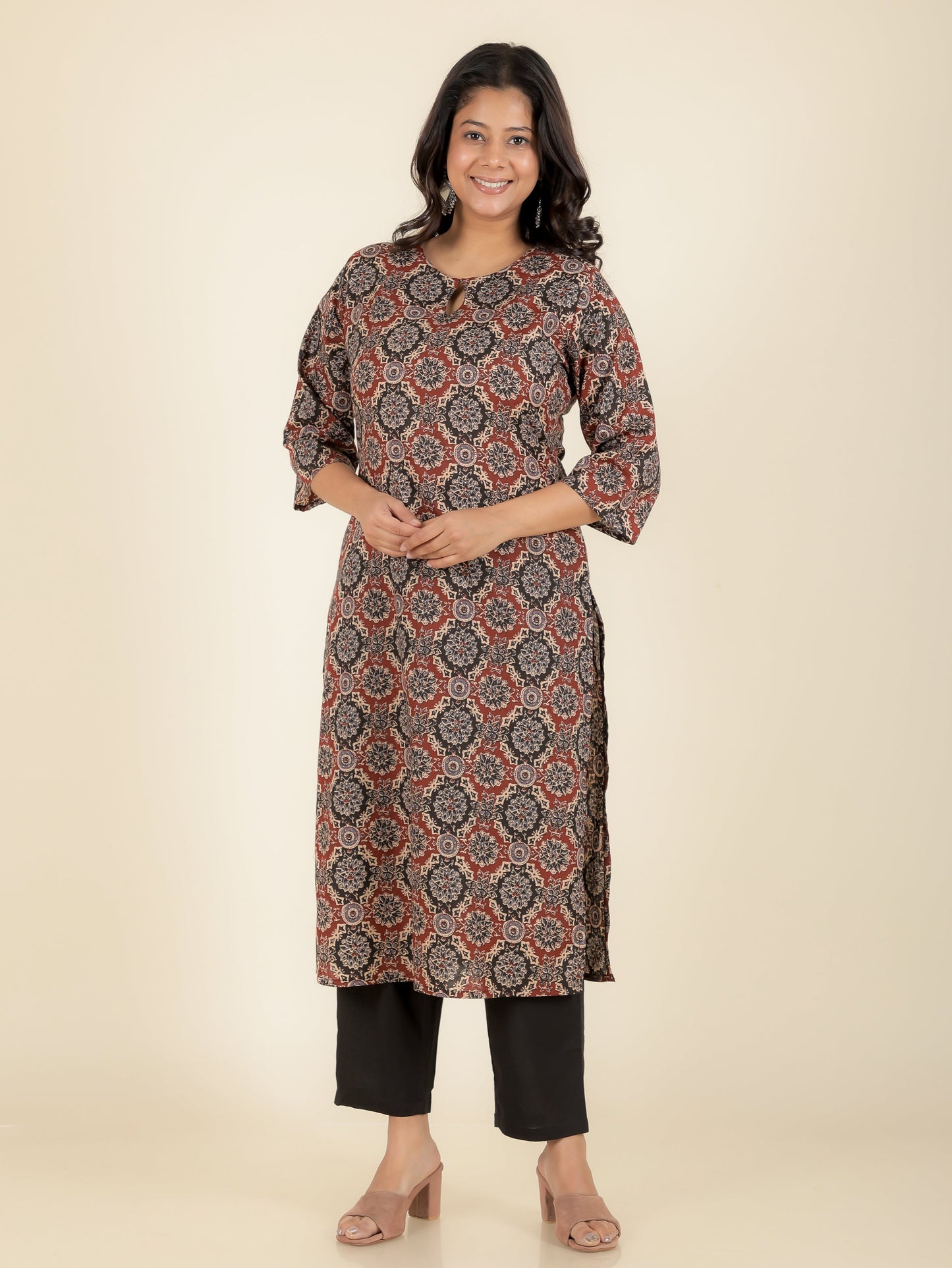 Soft Cotton Ajrakh Kurta