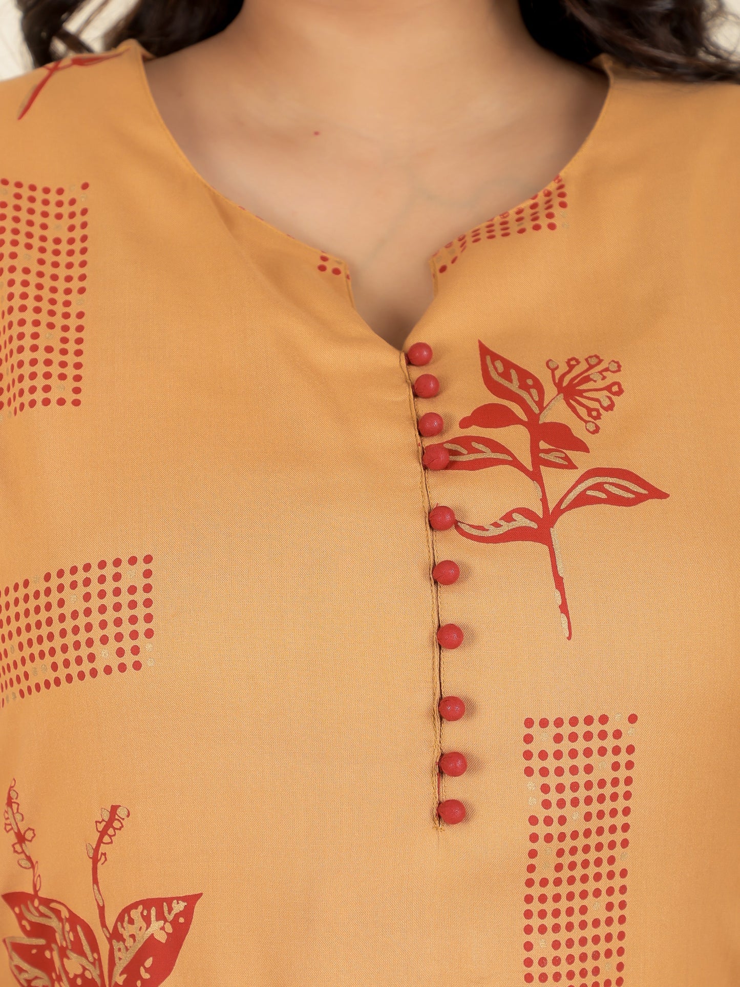 Rayon Gold foil Kurta