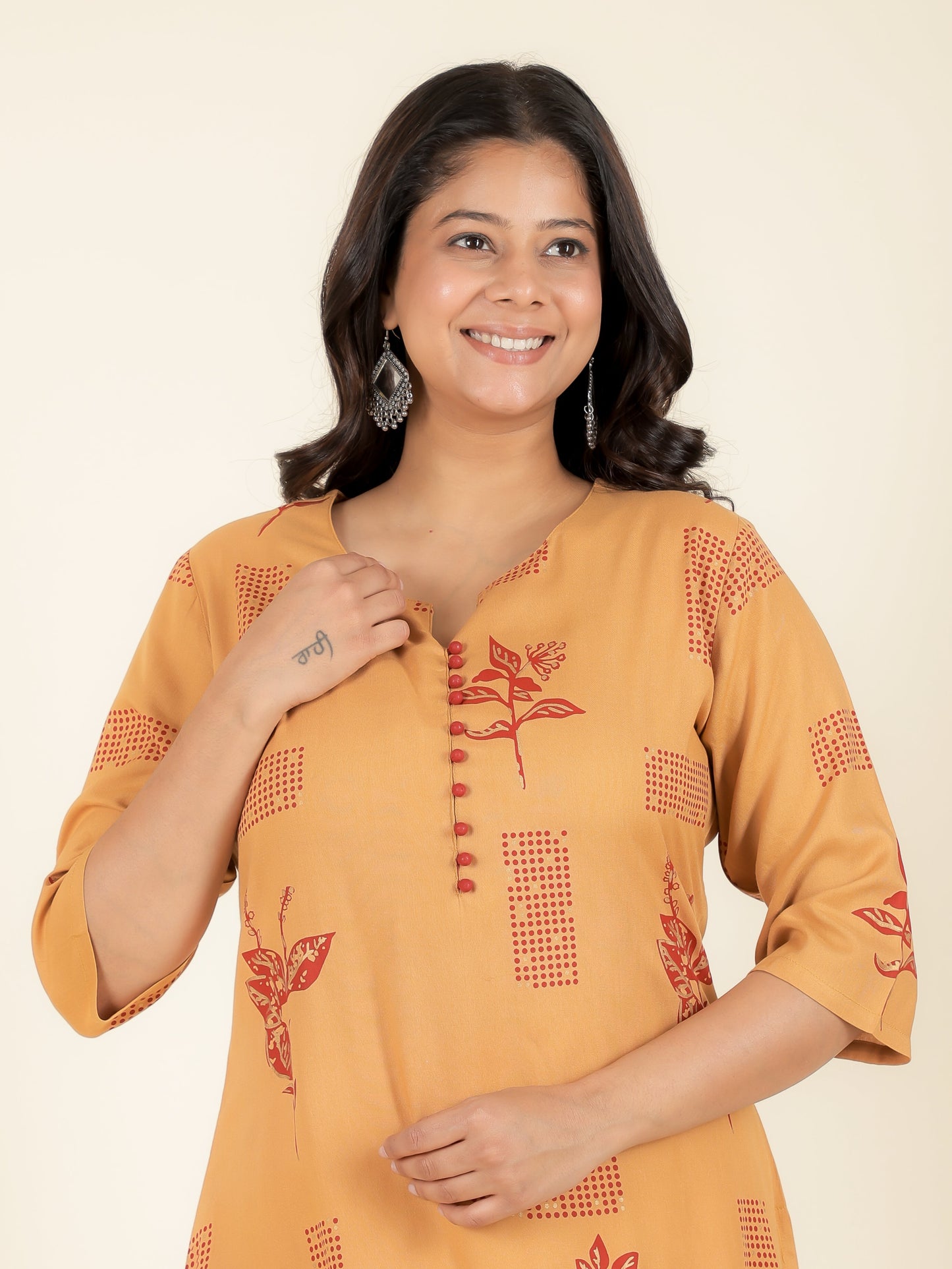 Rayon Gold foil Kurta