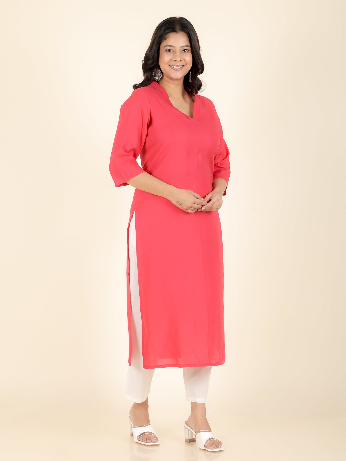 Rayon Solid Kurta