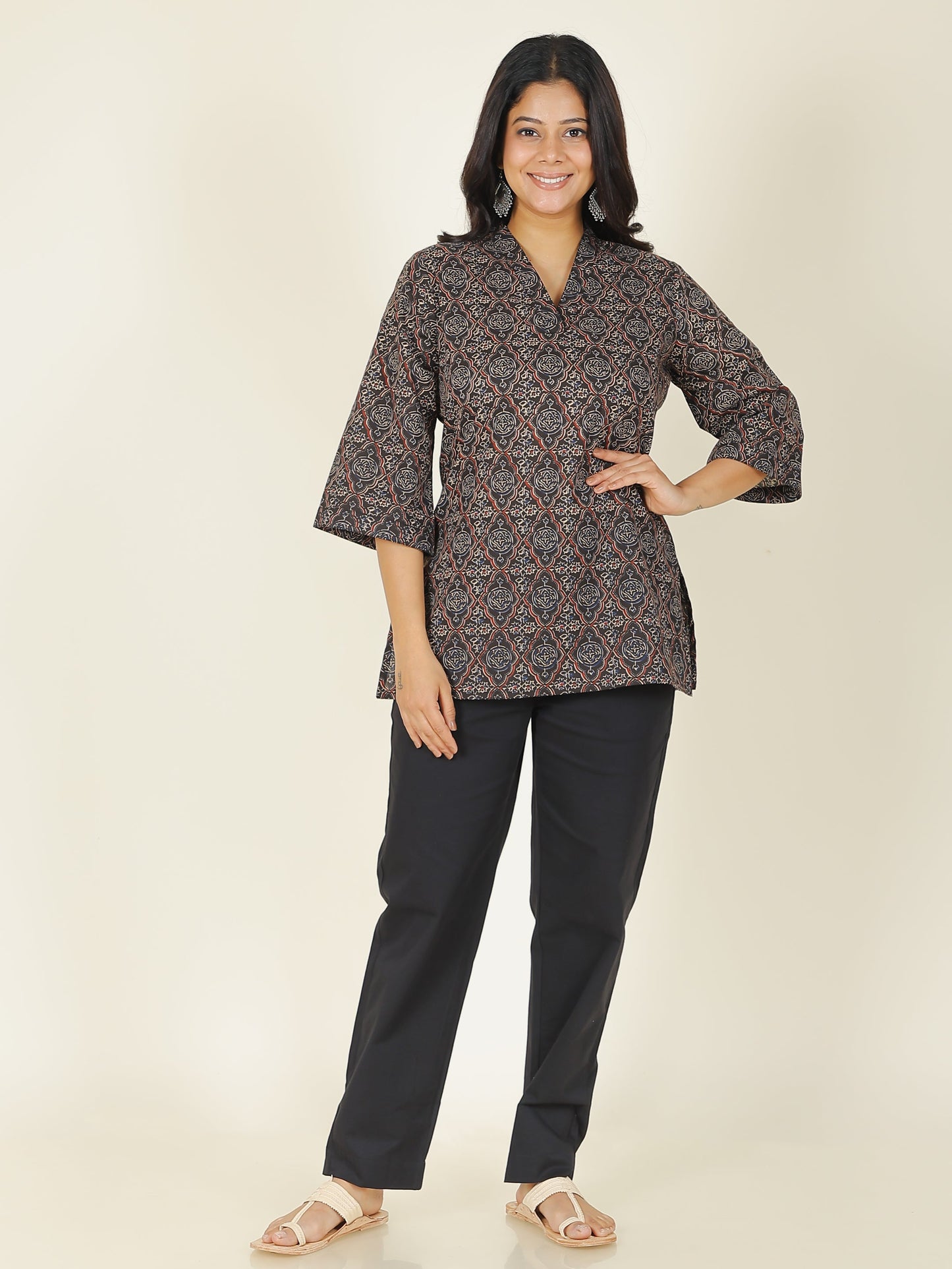 Soft Cotton Ajrakh Kurti