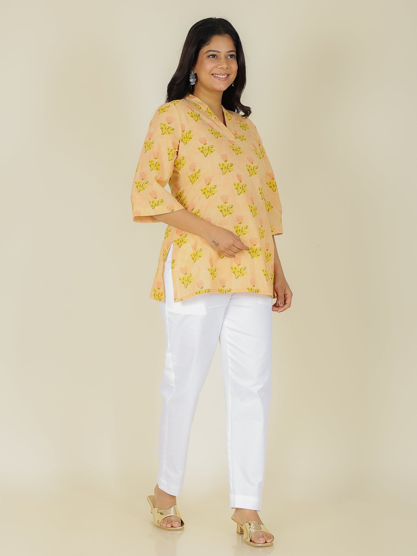 Soft Cotton Floral Kurti