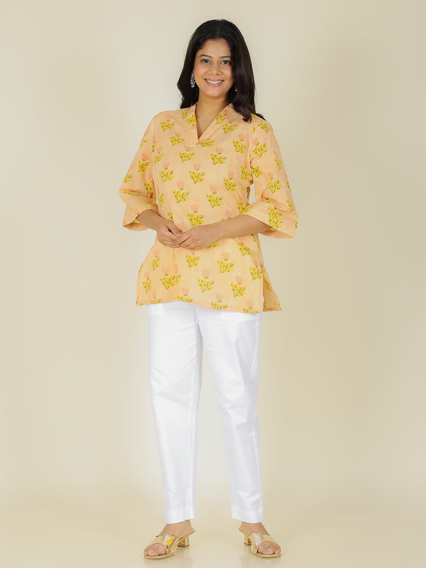 Soft Cotton Floral Kurti