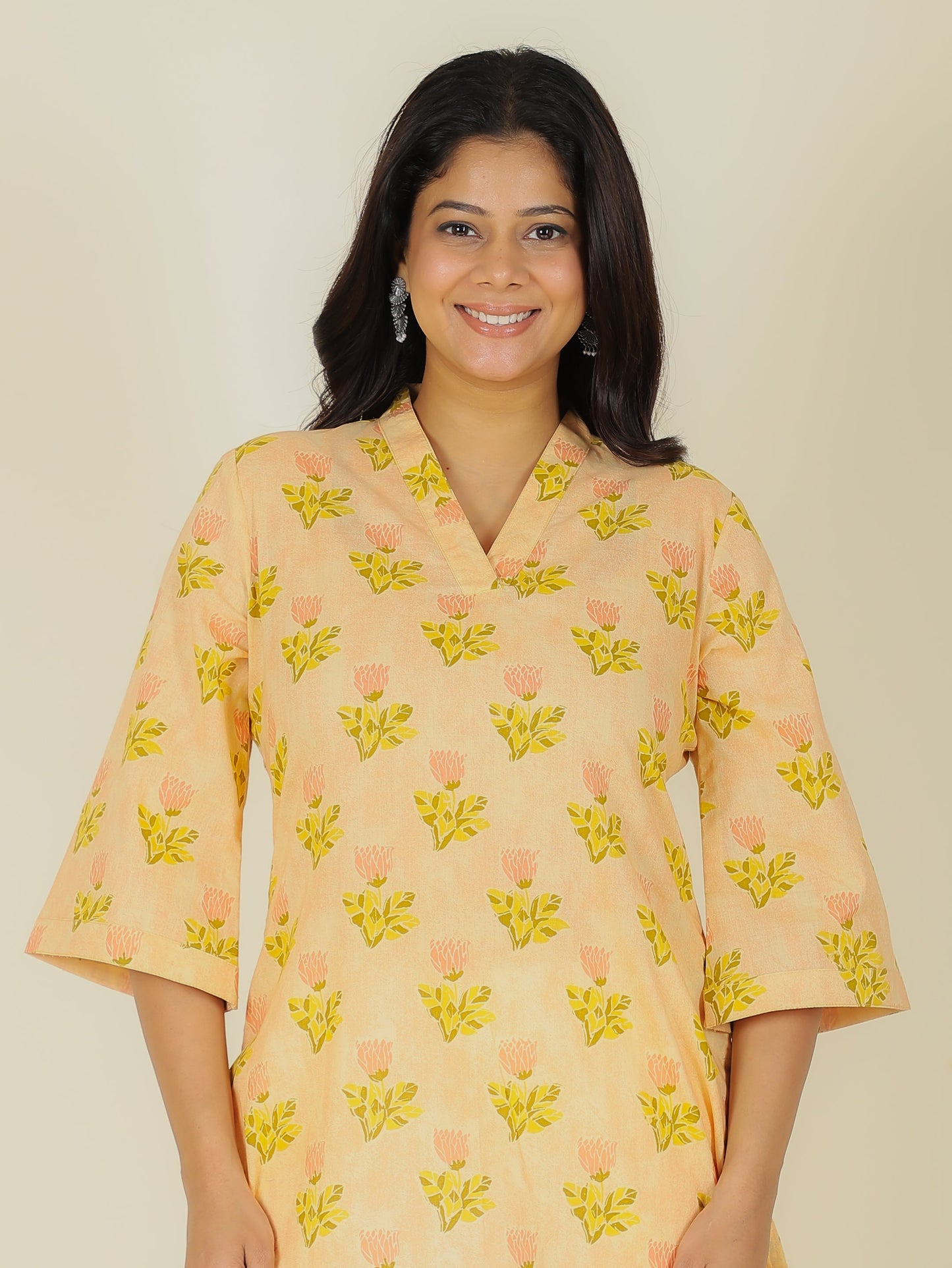 Soft Cotton Floral Kurti