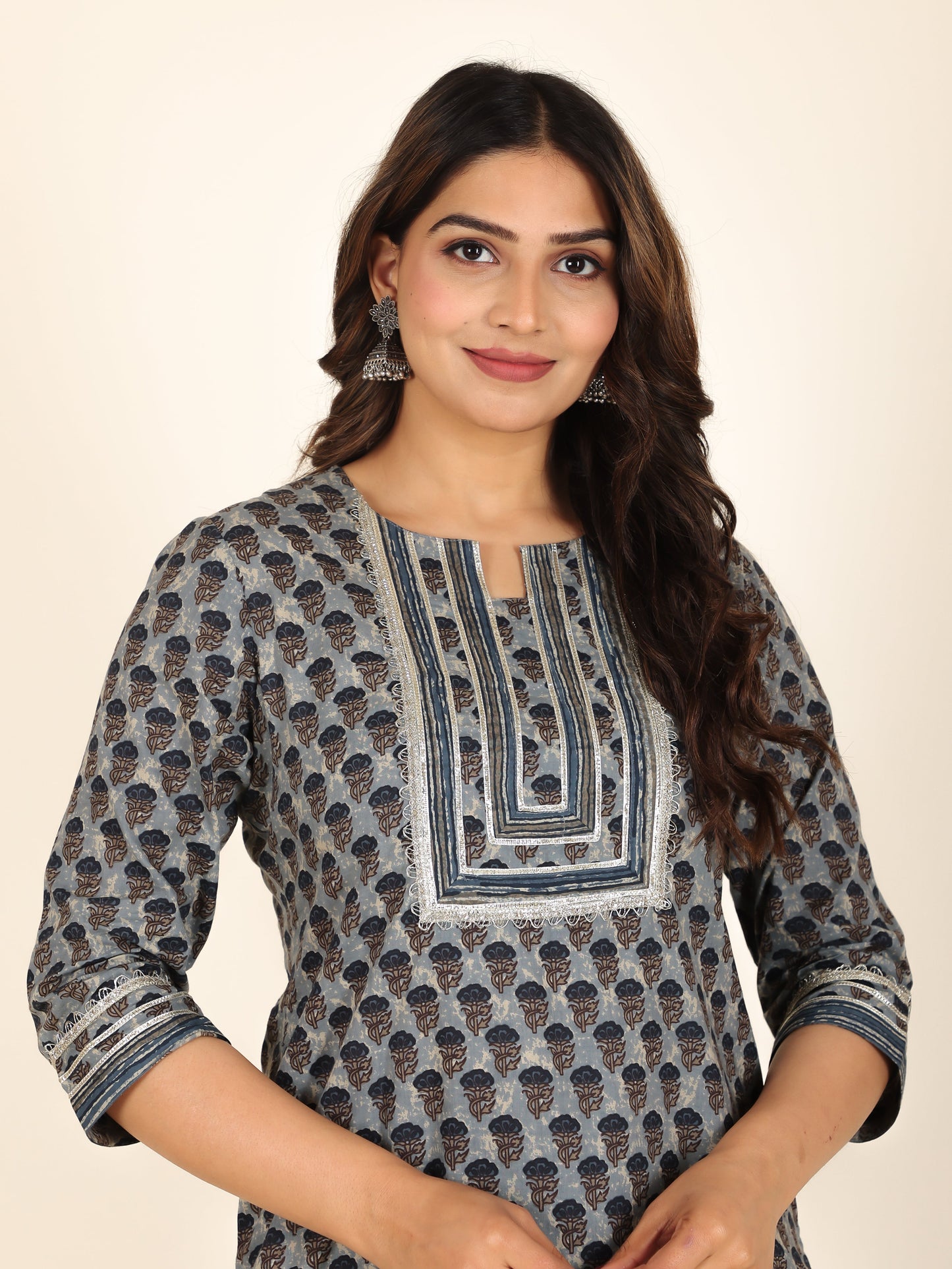 Soft Cotton Floral Kurta