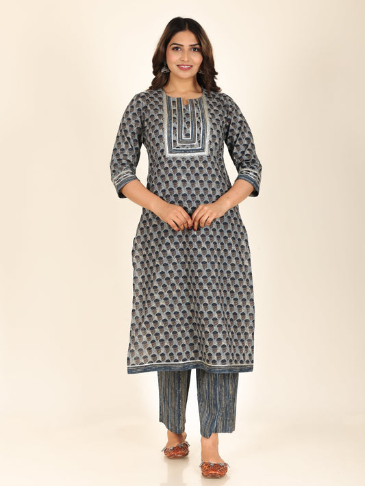 Soft Cotton Floral Kurta