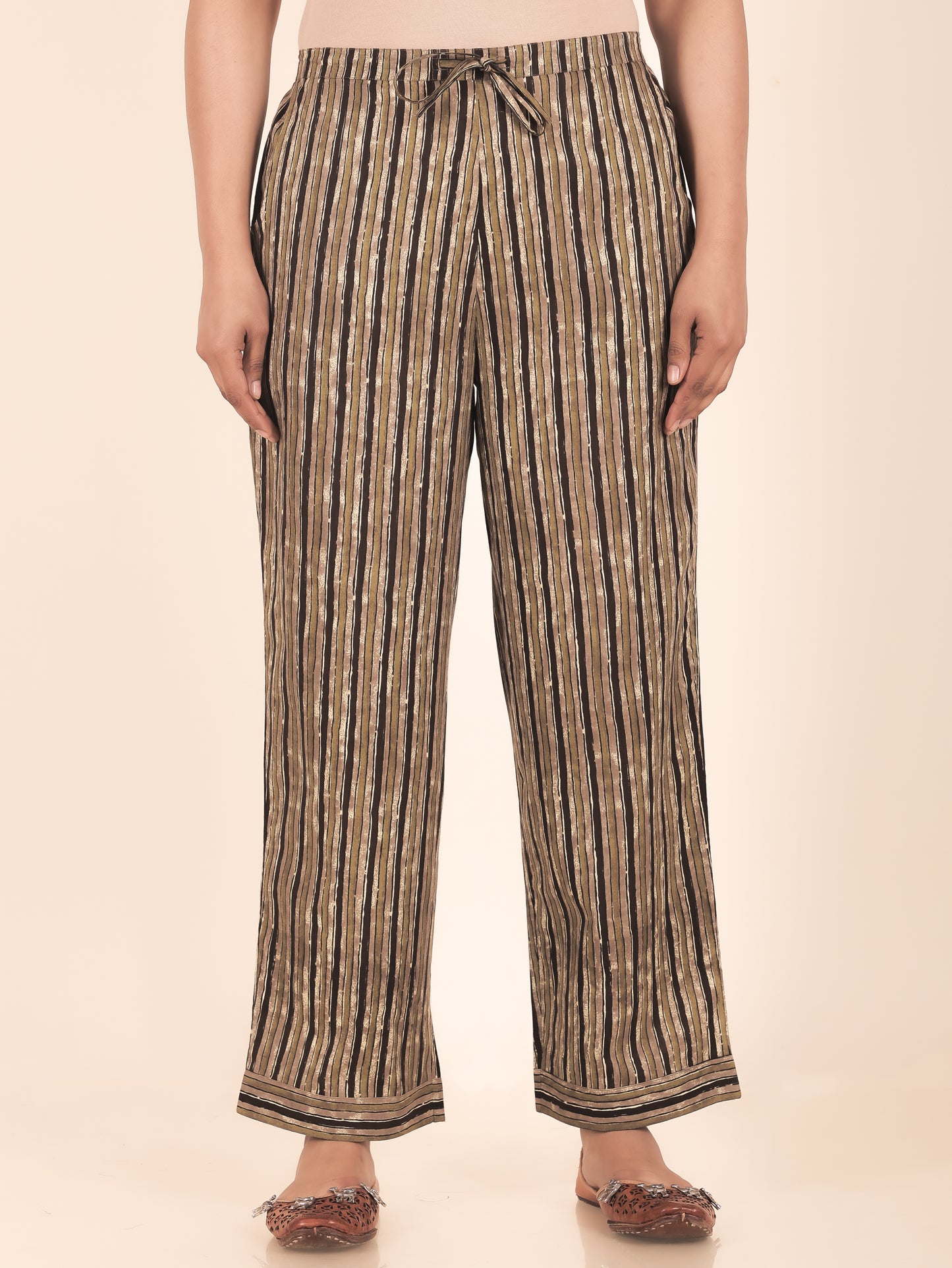 Soft Cotton Striped Pant