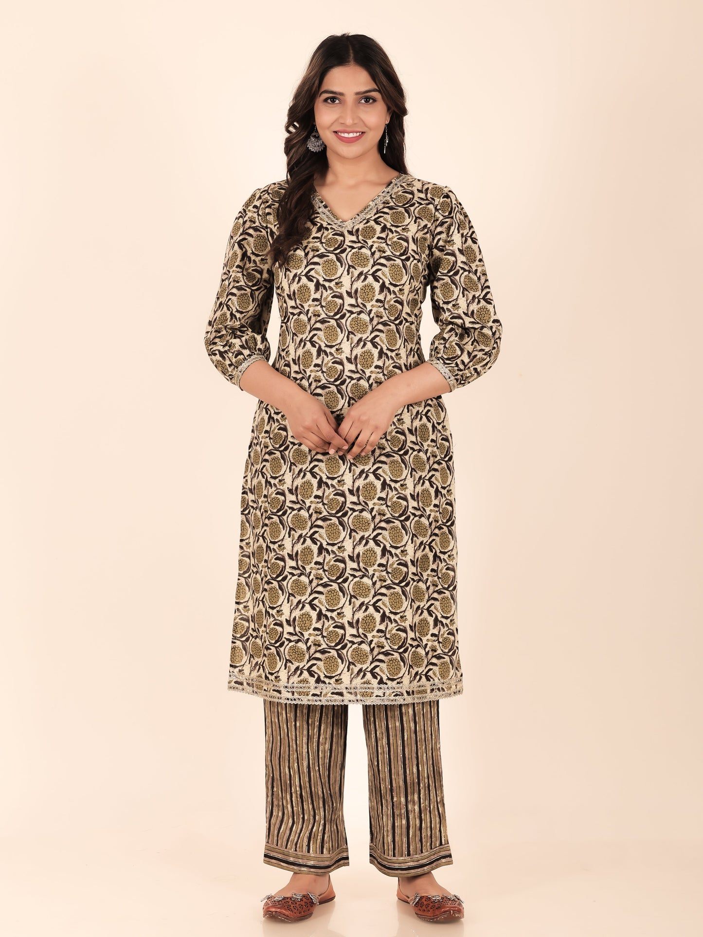 Soft Cotton Floral Kurta