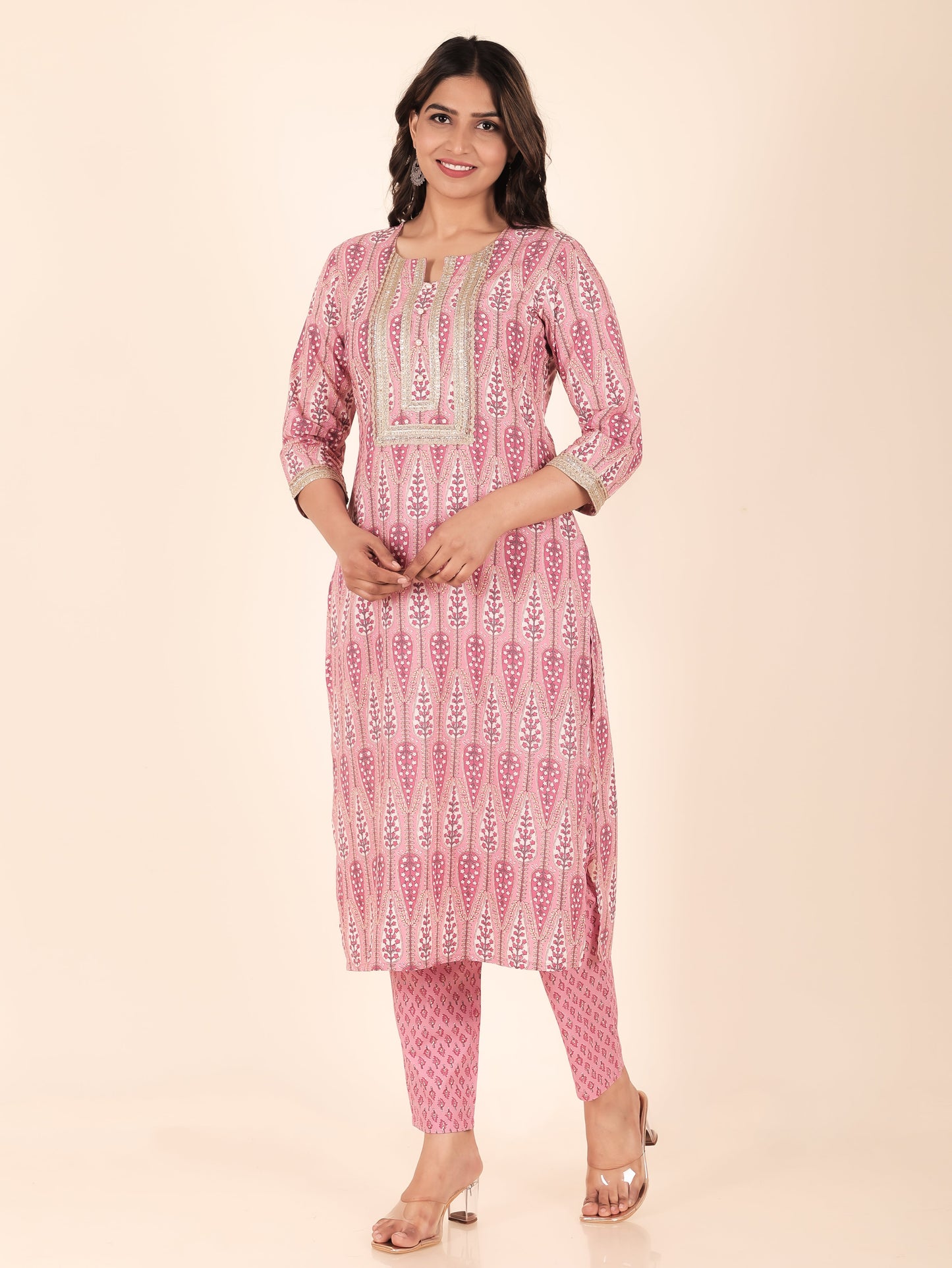 Soft Cotton Floral Kurta