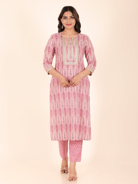 Soft Cotton Floral Kurta