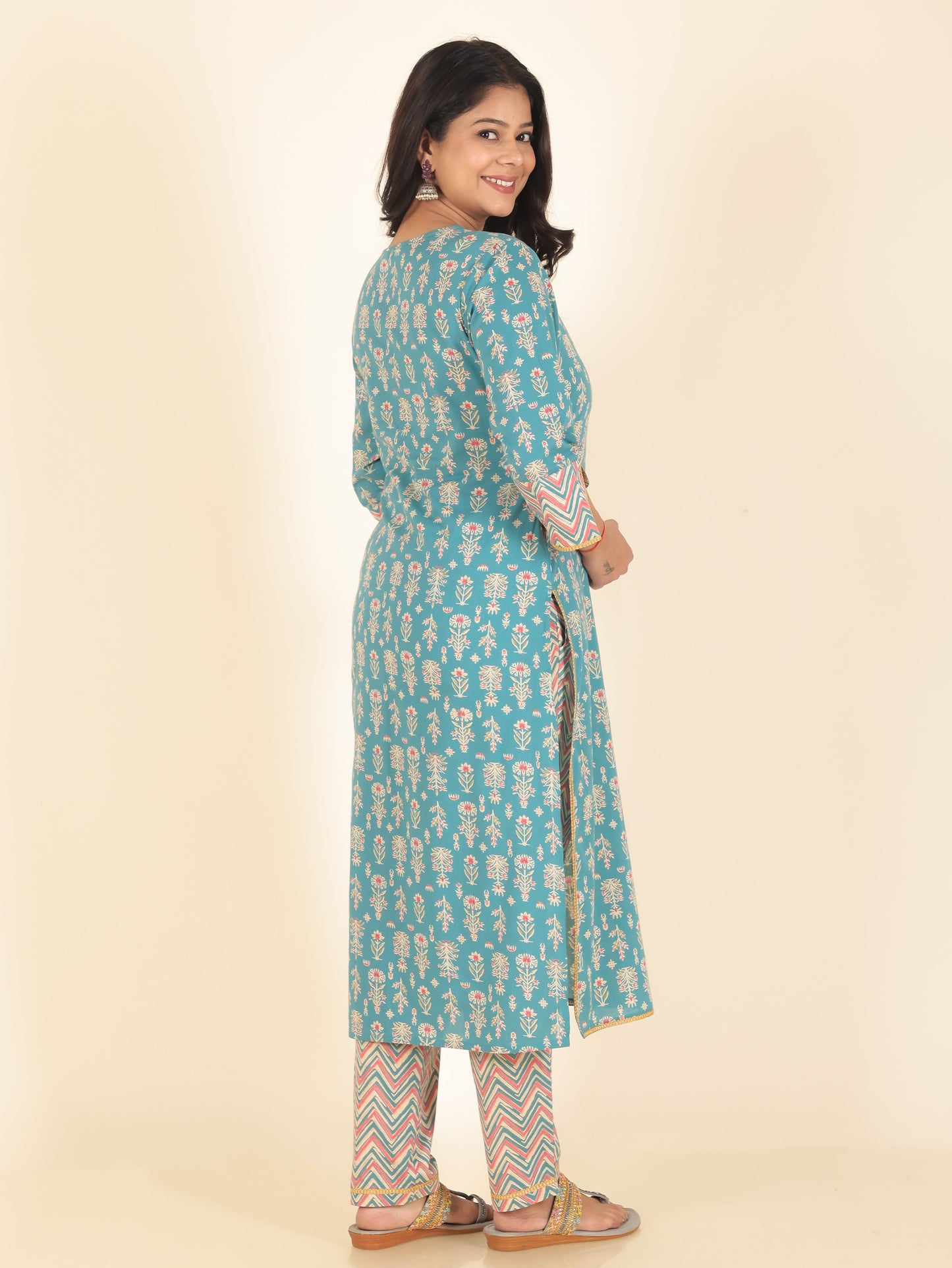 Soft Cotton Floral Kurta