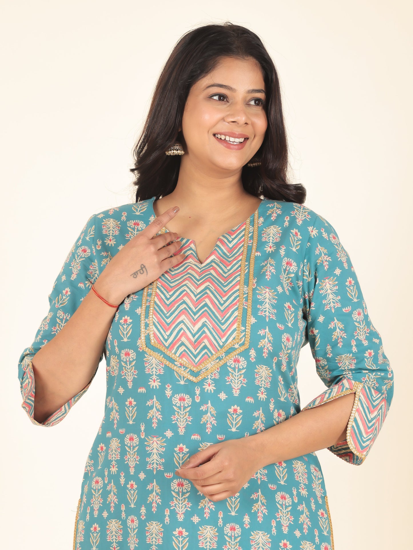 Soft Cotton Floral Kurta