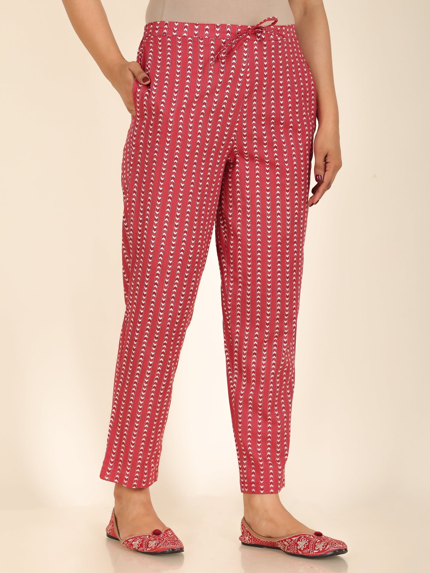 Soft Cotton Striped Pant