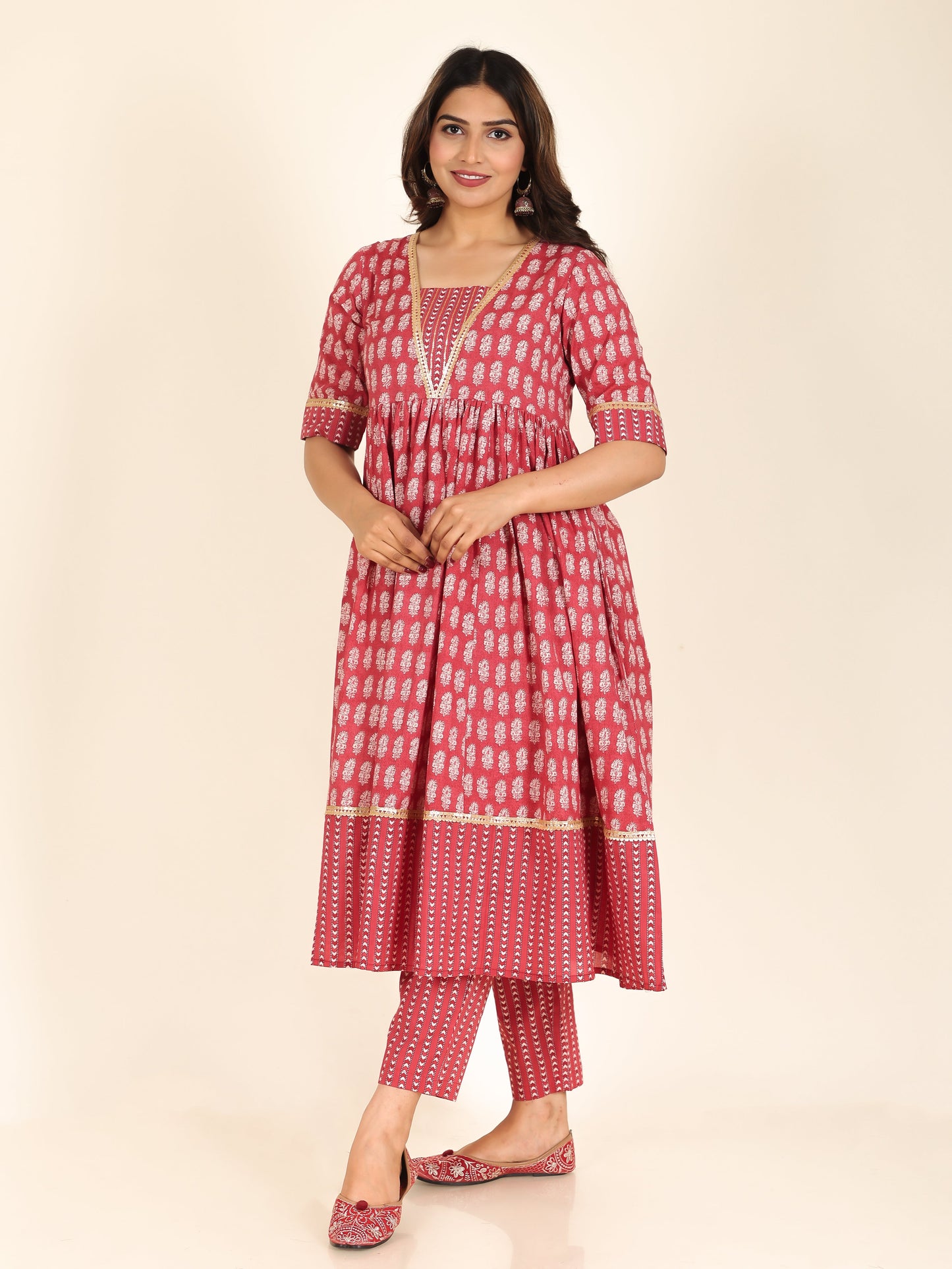 Soft Cotton Block Kurta