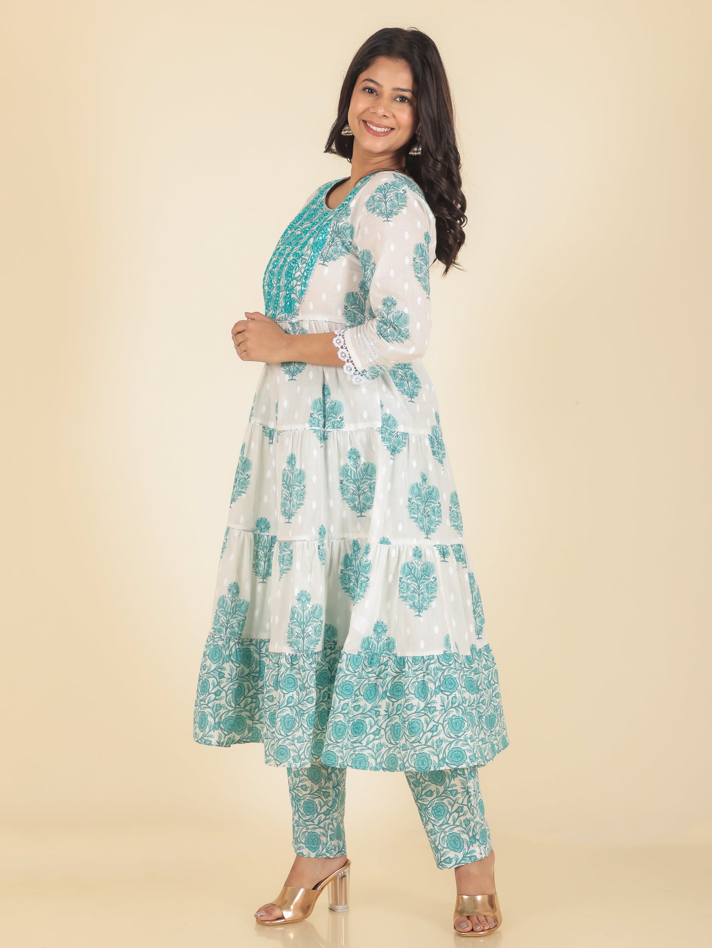 Soft Cotton Floral Kurta