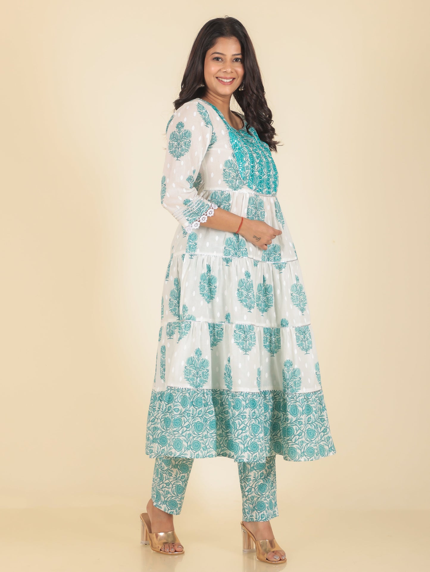 Soft Cotton Floral Kurta