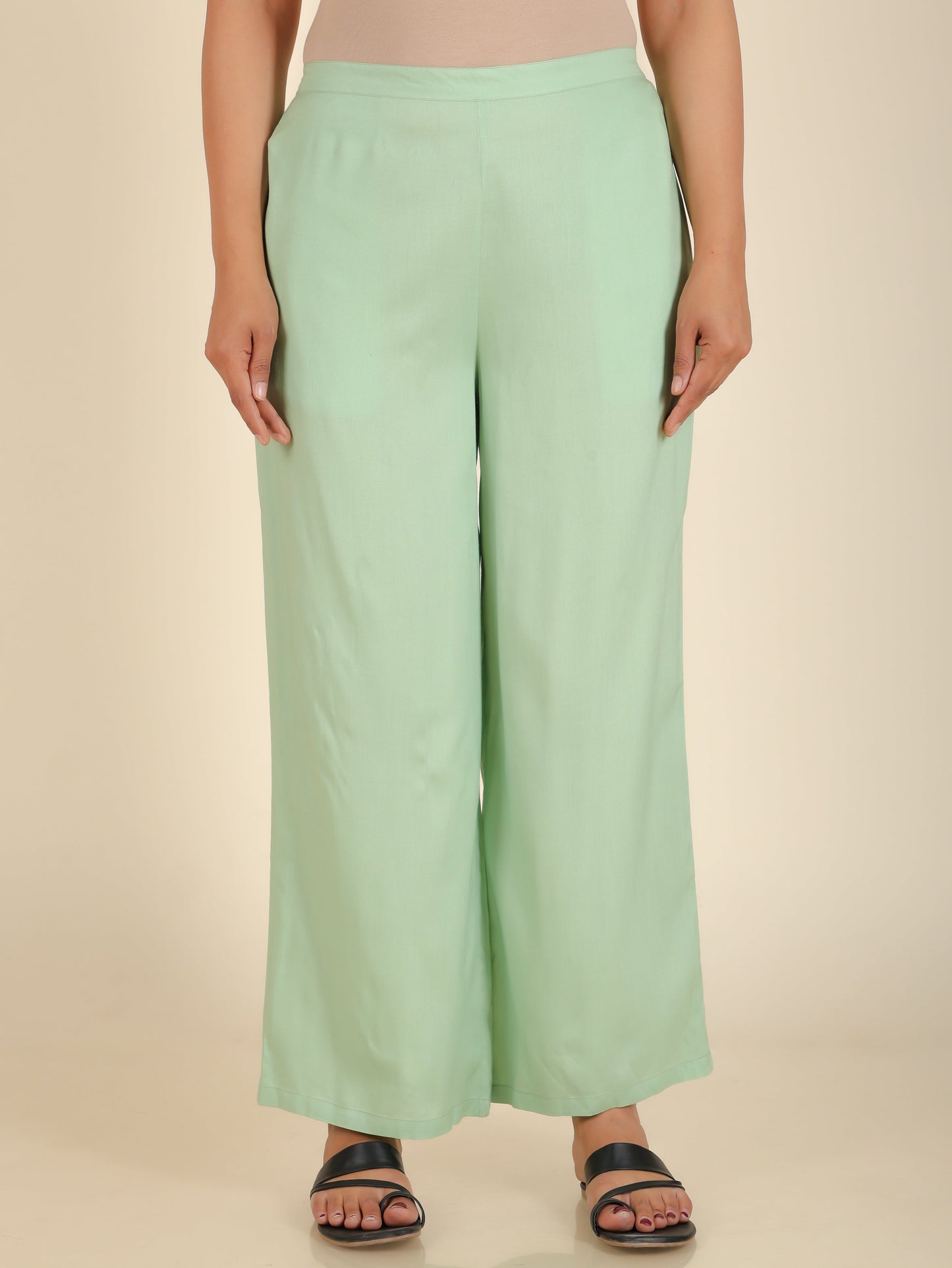 Viscose Solid Pathani Green Kurta