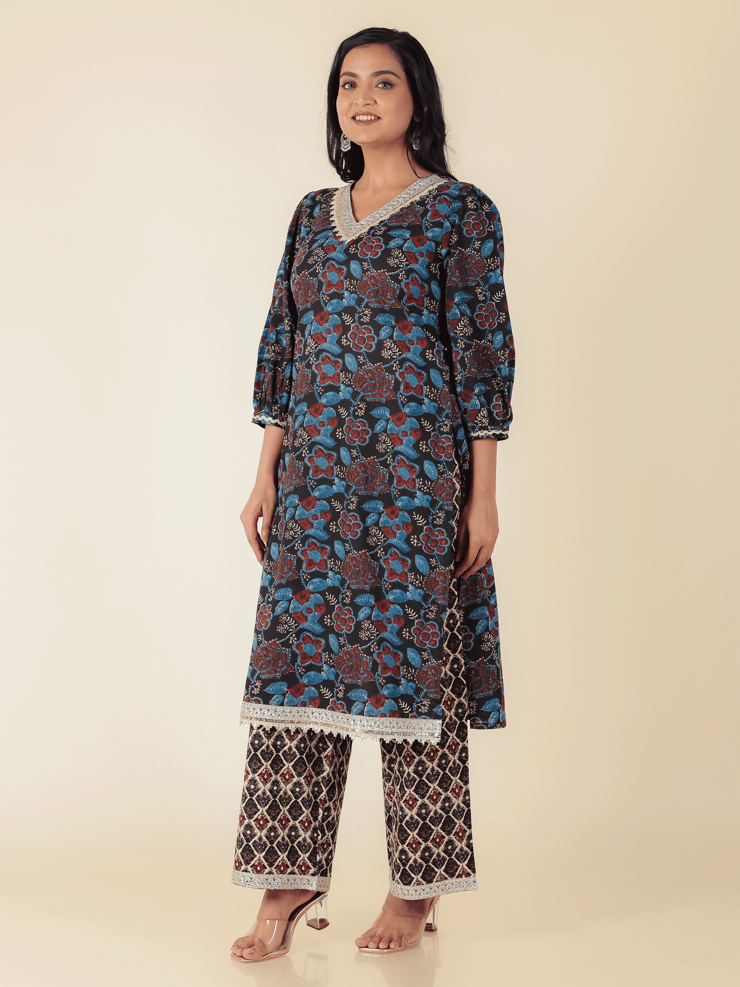 Soft Cotton Floral Kurta