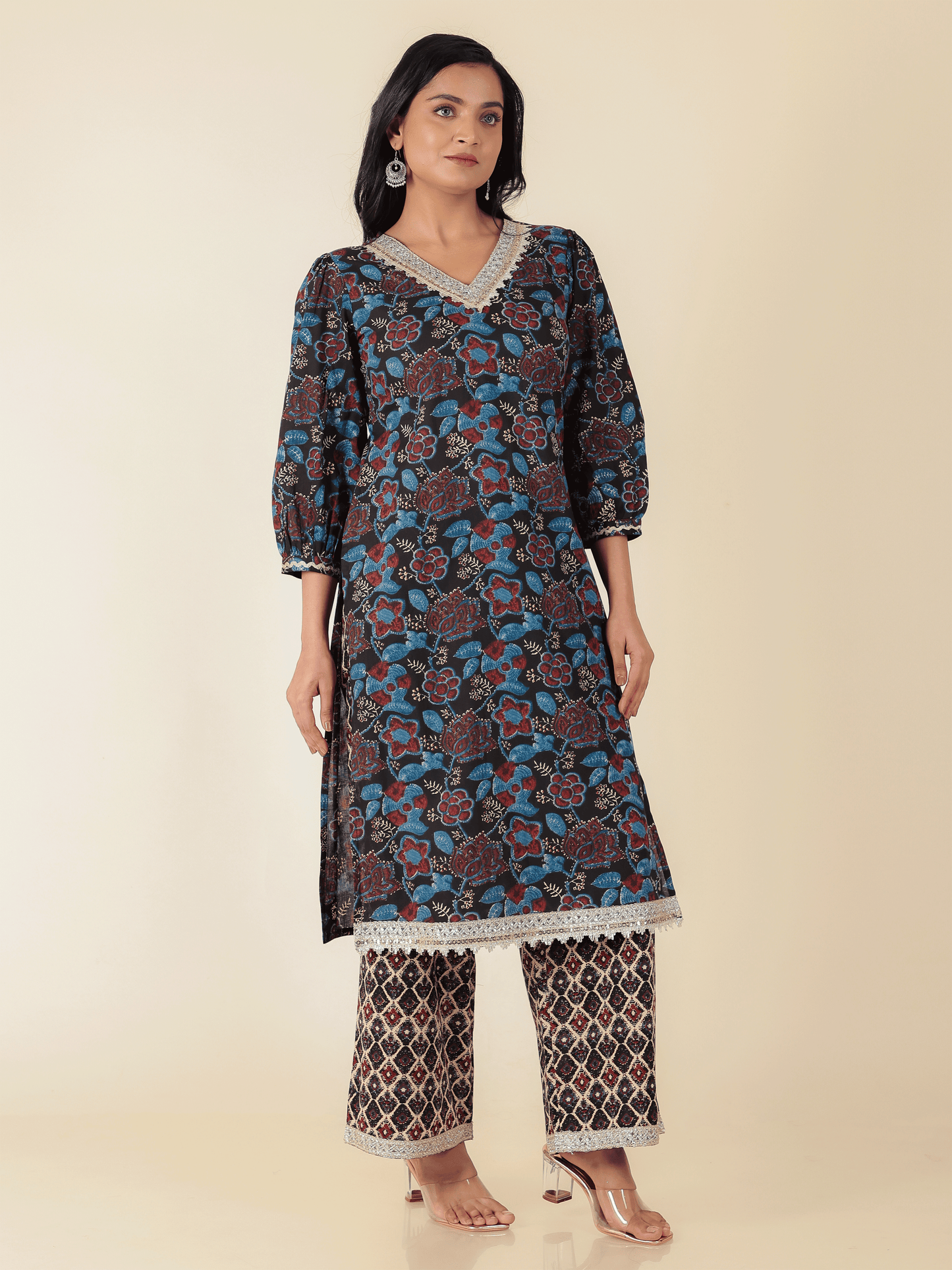 Soft Cotton Floral Kurta