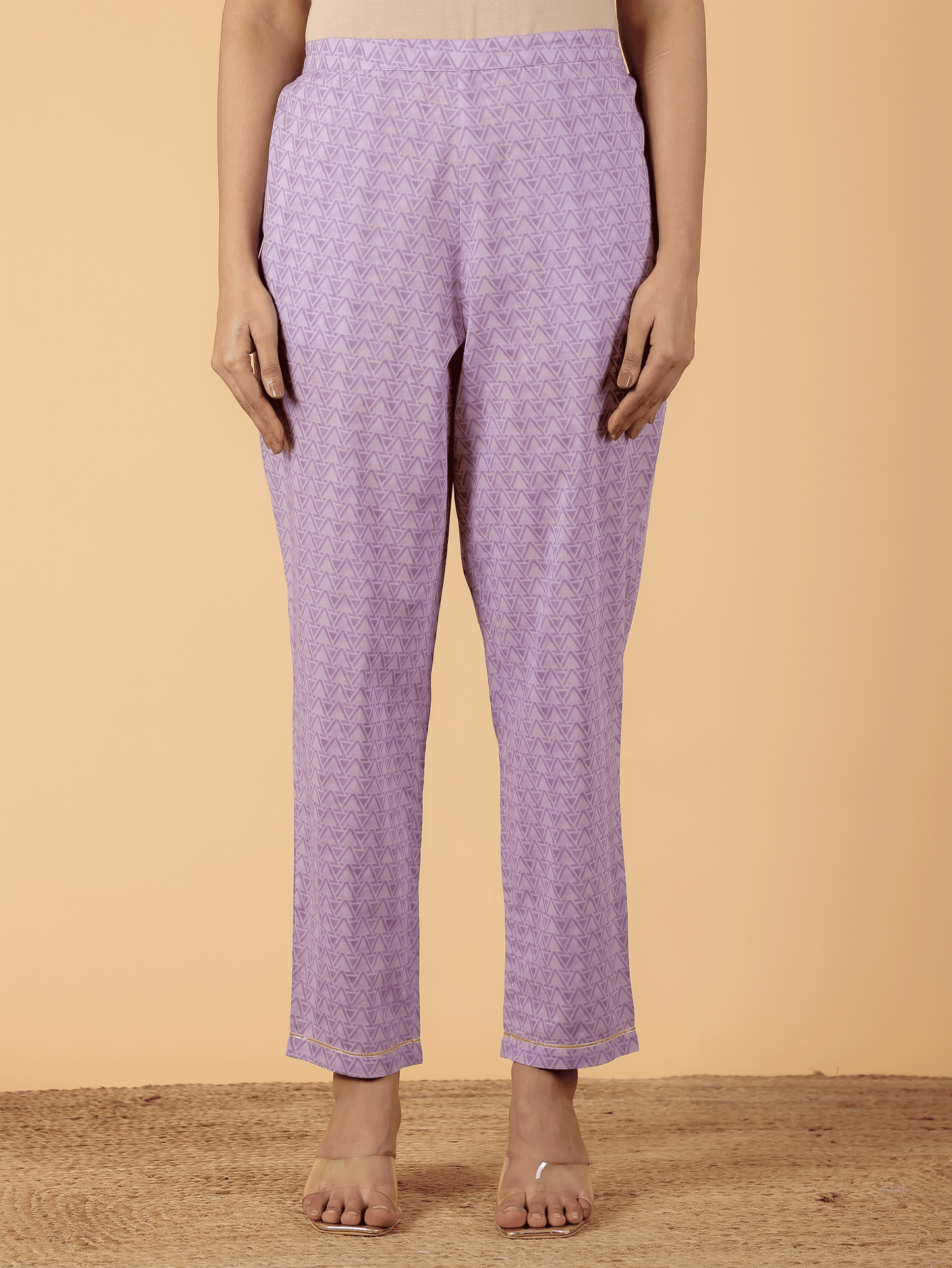 Soft Cotton Geometric Pant