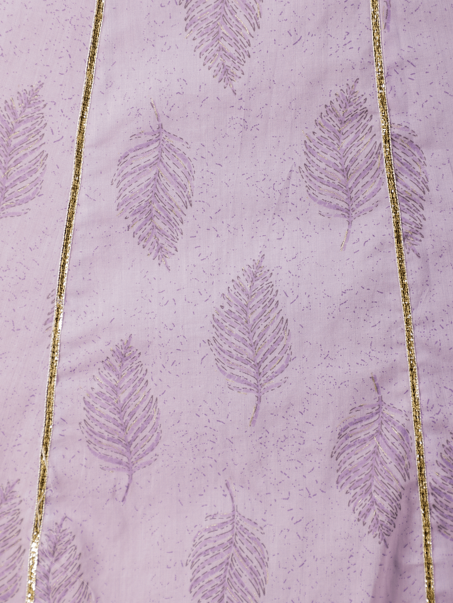 Soft Cotton Foliage Anarkali Purple Kurta