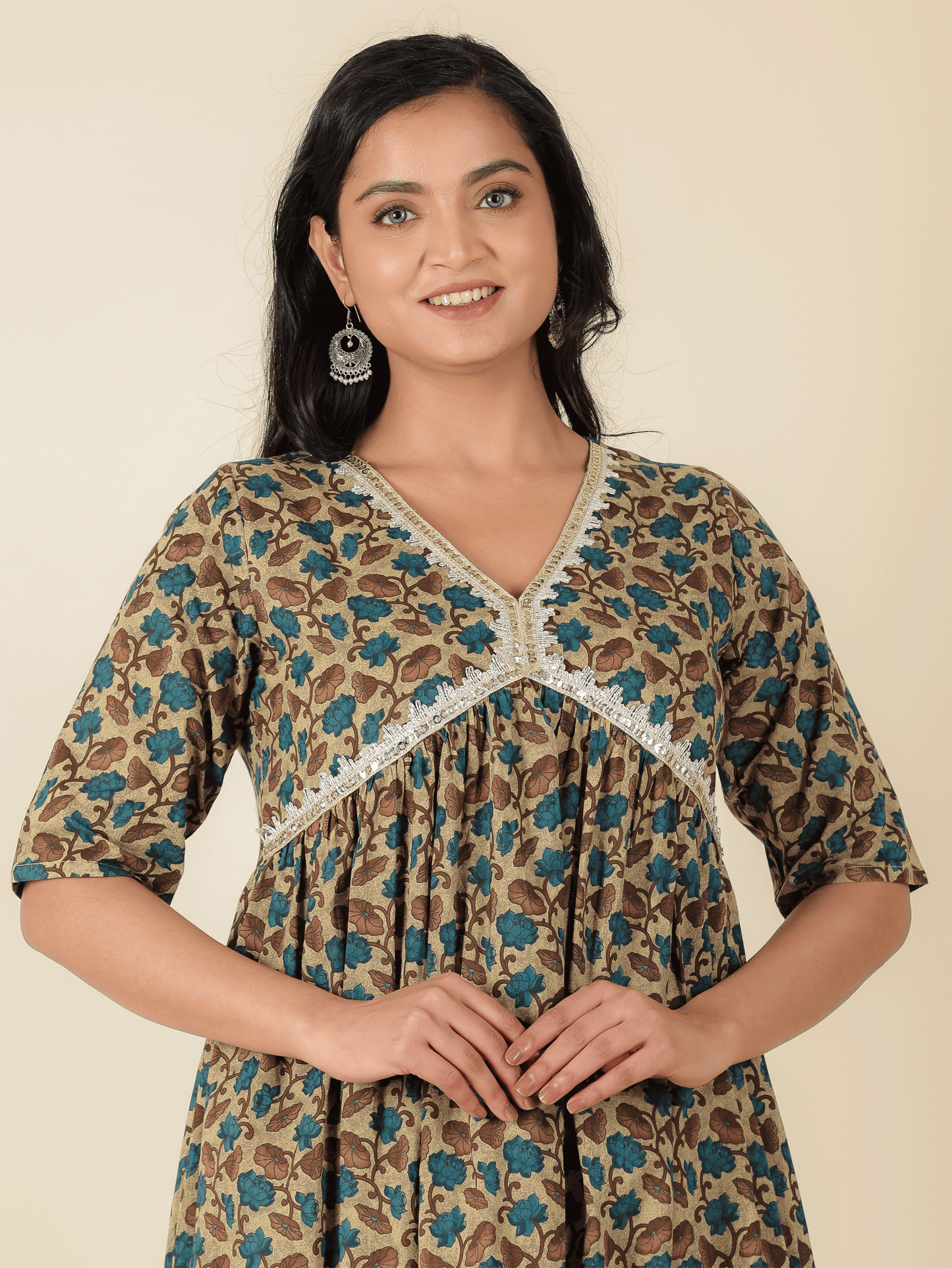 Soft Cotton Floral Kurta