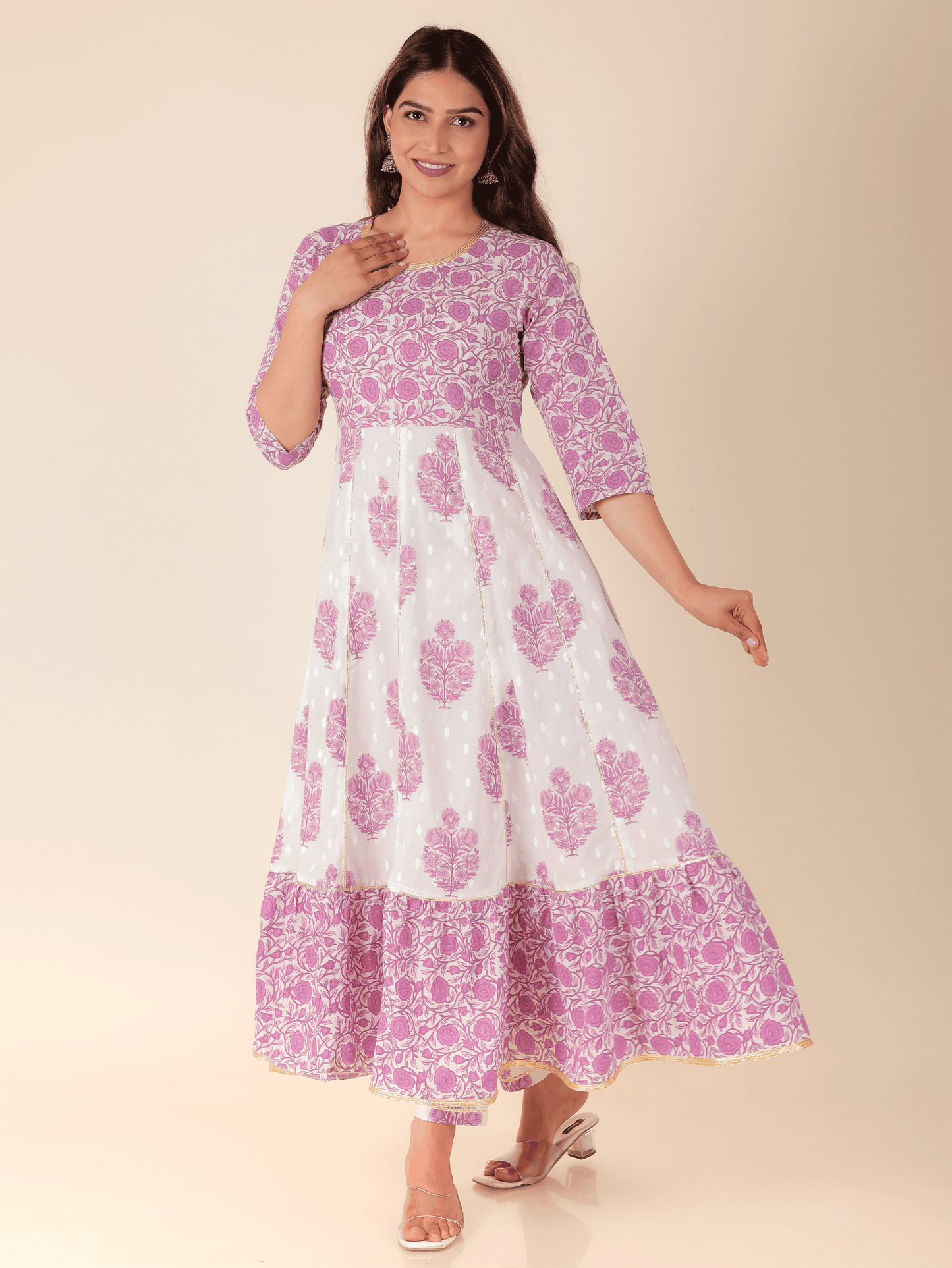 Soft Cotton Floral Kurta