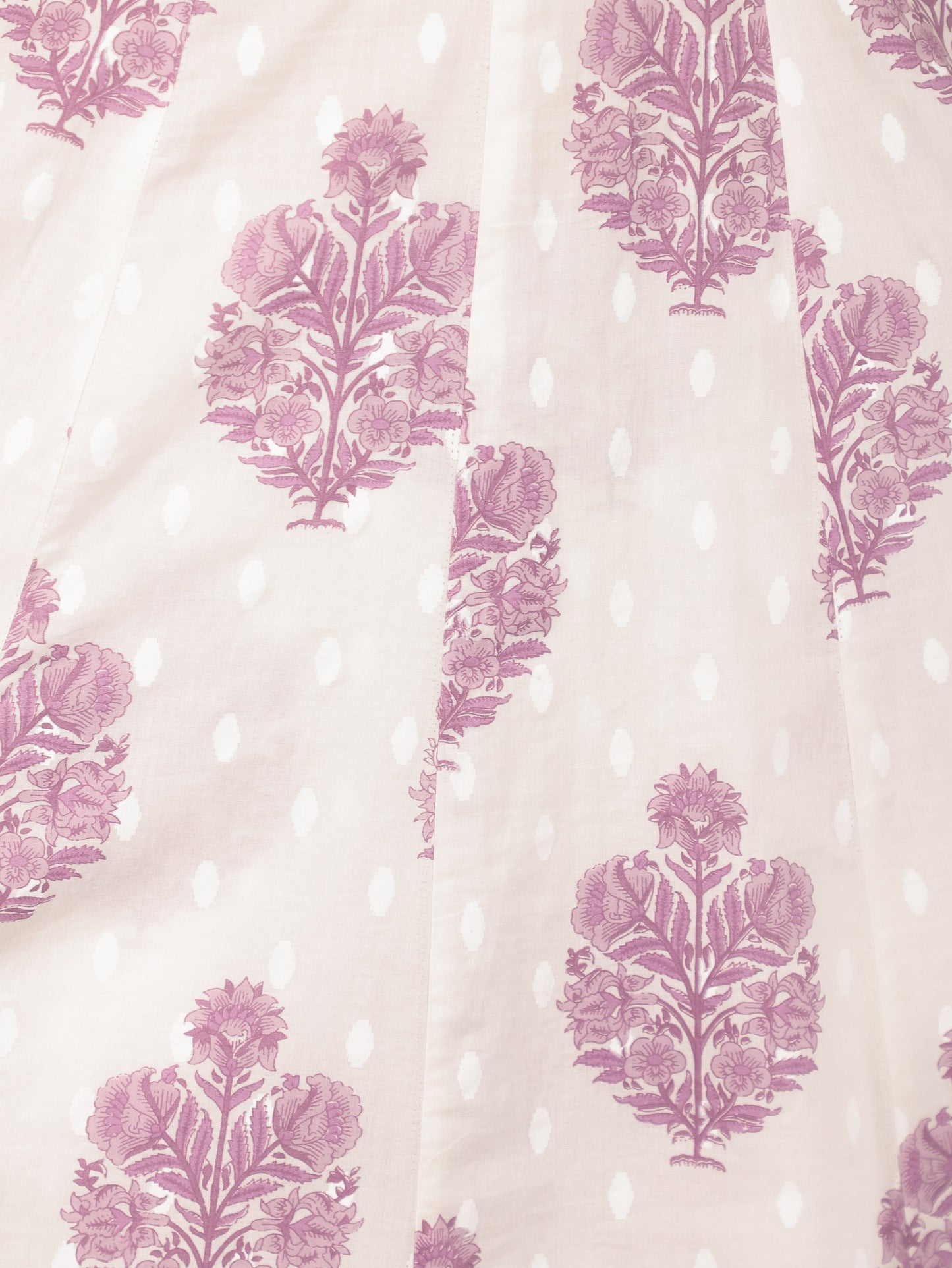 Soft Cotton Floral Anarkali Purple Kurta