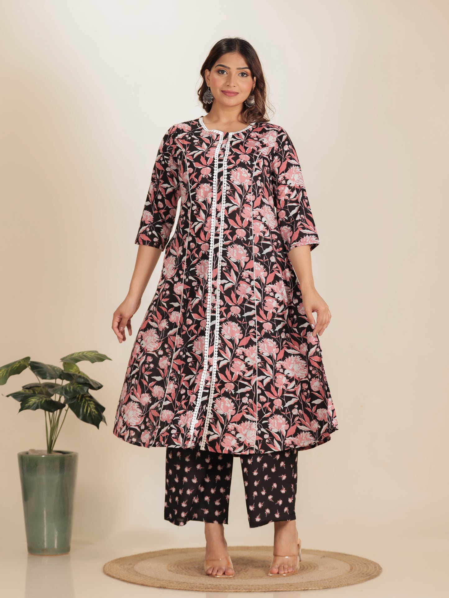 Soft Cotton Floral Kurta