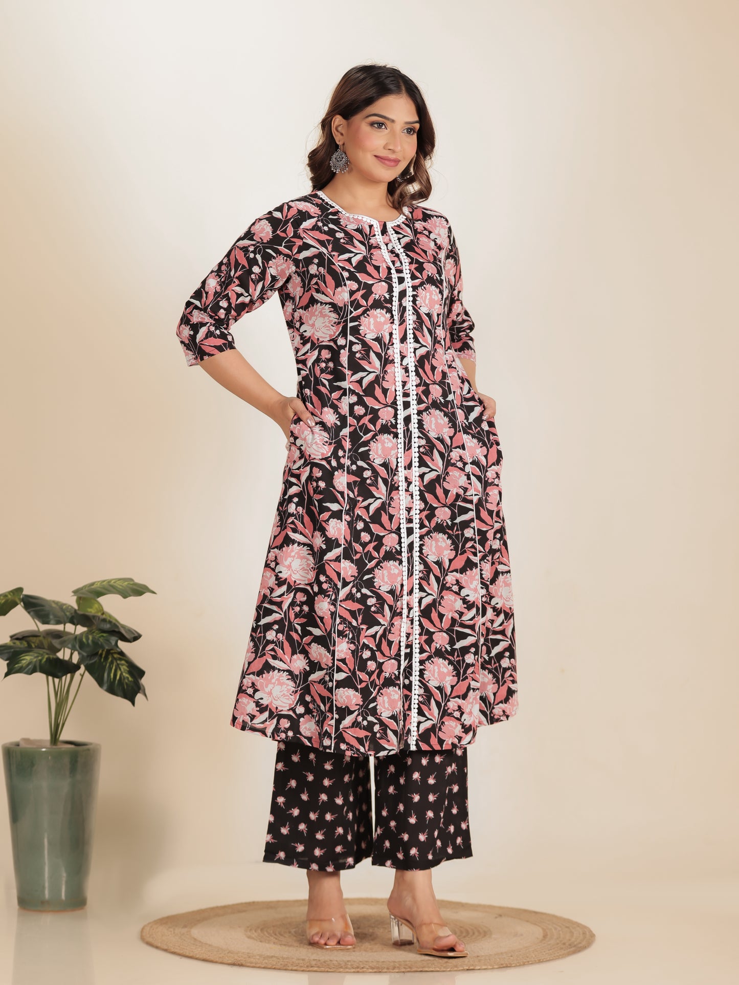 Soft Cotton Floral Kurta