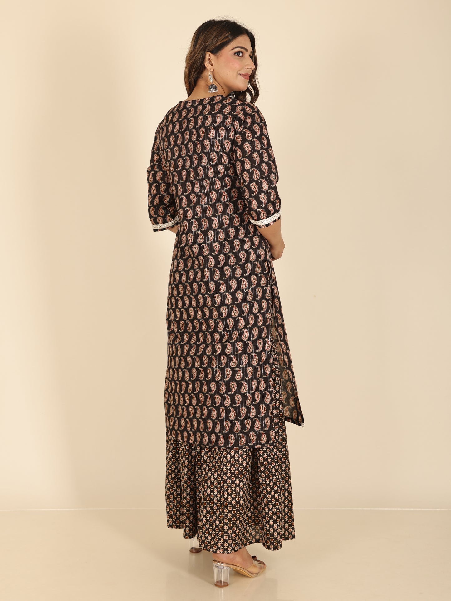 Lurex Cotton Paisley Kurta